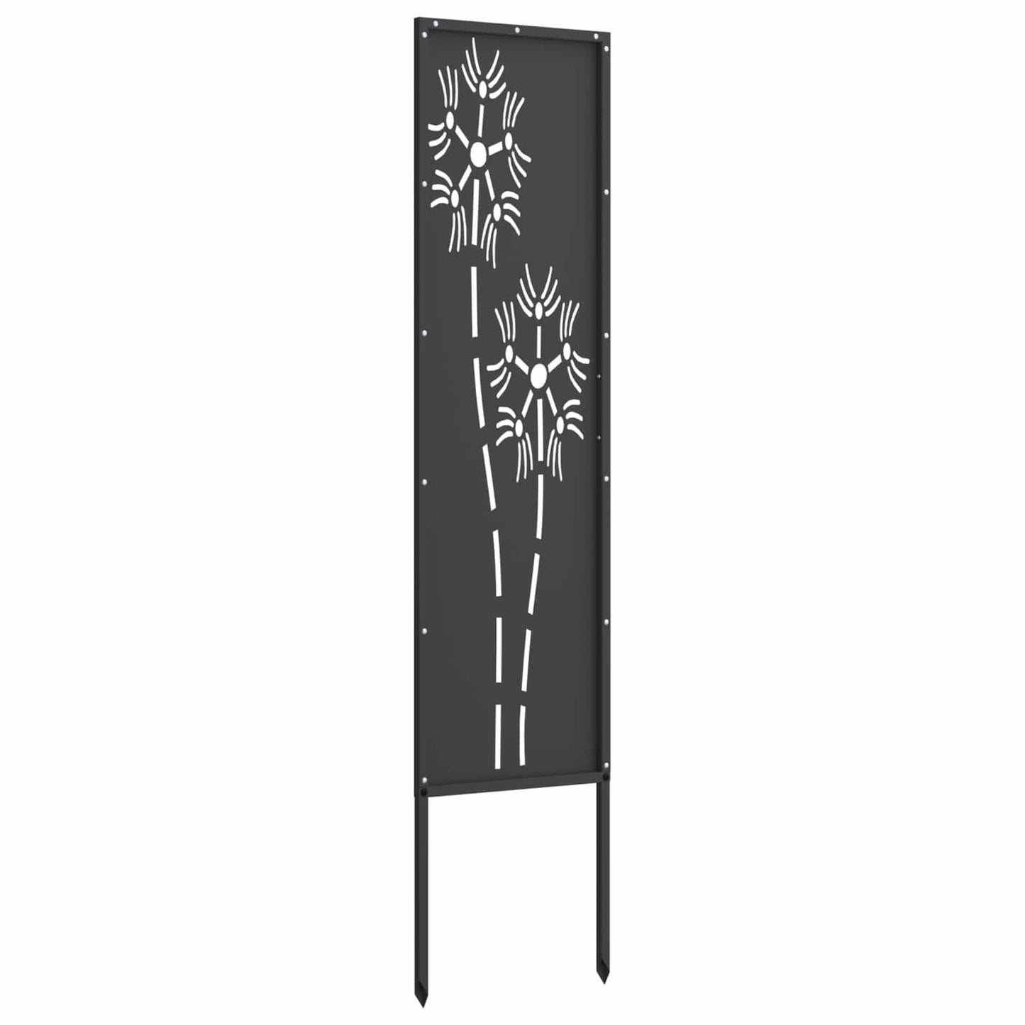Garden Privacy Screen Black 32 x 140 cm Cold-rolled steel
