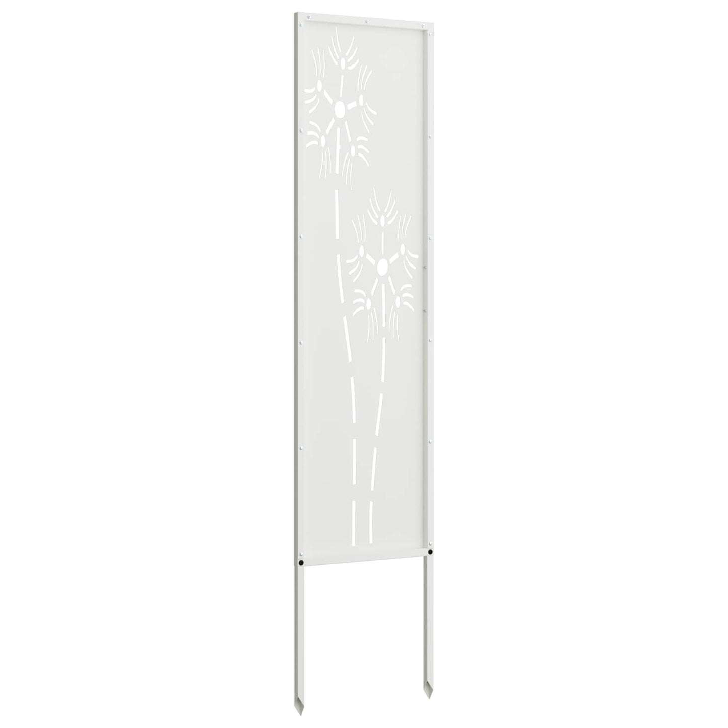 Garden Privacy Screen White 32 x 140 cm Cold-rolled steel