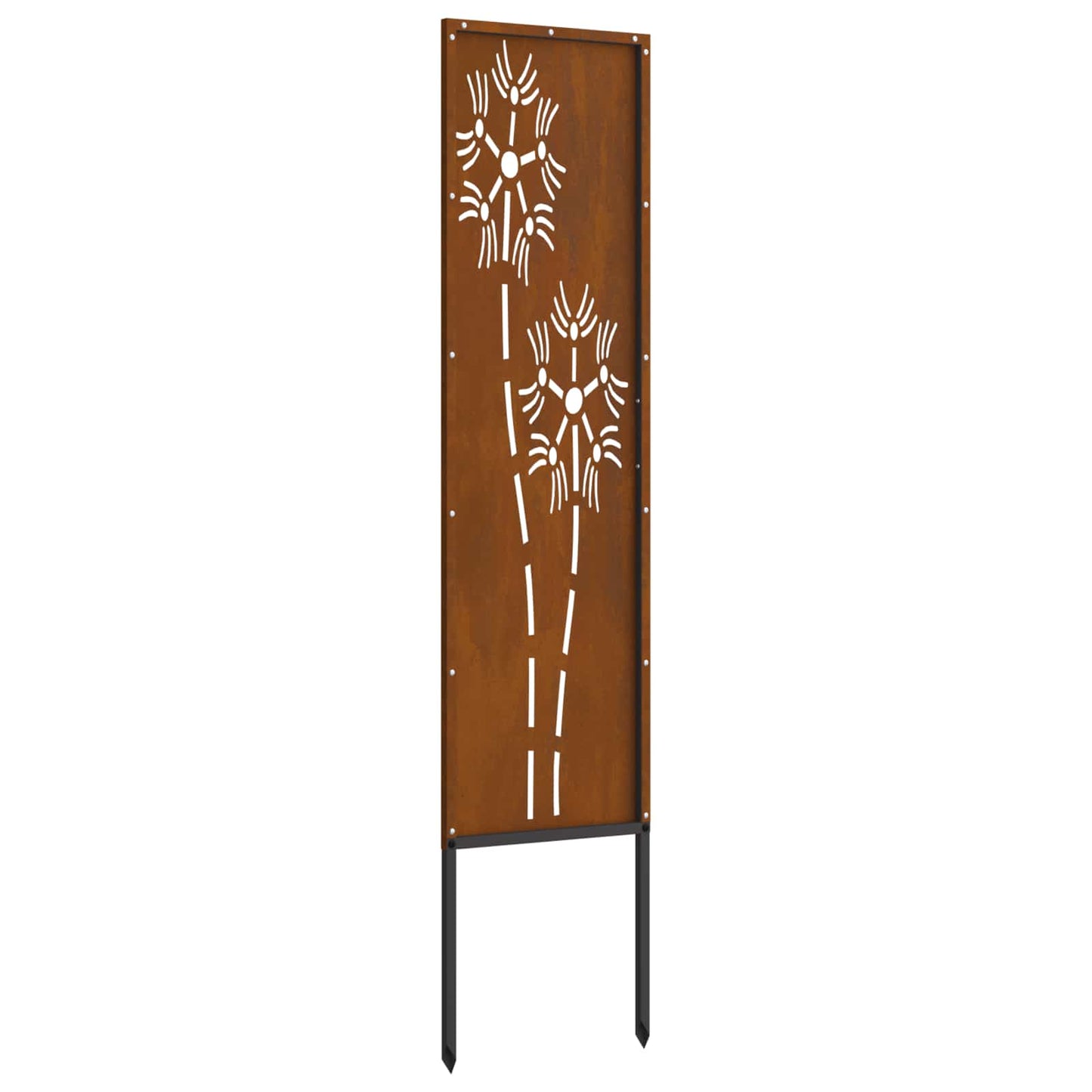 Garden Privacy Screen Rusty 32 x 140 cm Weathering steel