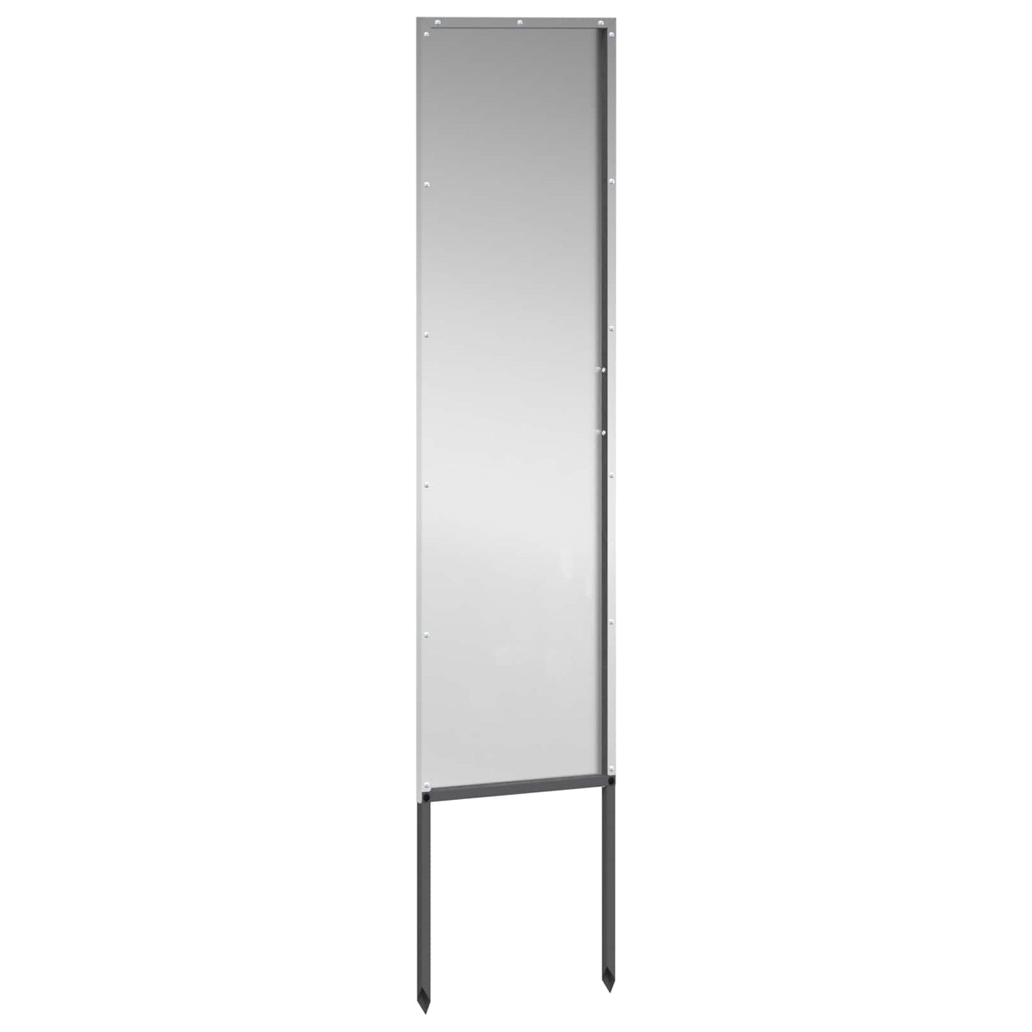 Garden Privacy Screen Silver 32 x 140 cm Galvanised steel