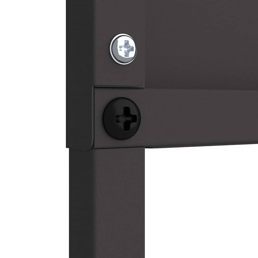 Garden Privacy Screen Black 32 x 140 cm Cold-rolled steel