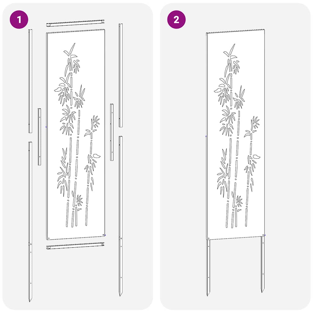 Garden Privacy Screen Black 32 x 140 cm Cold-rolled steel