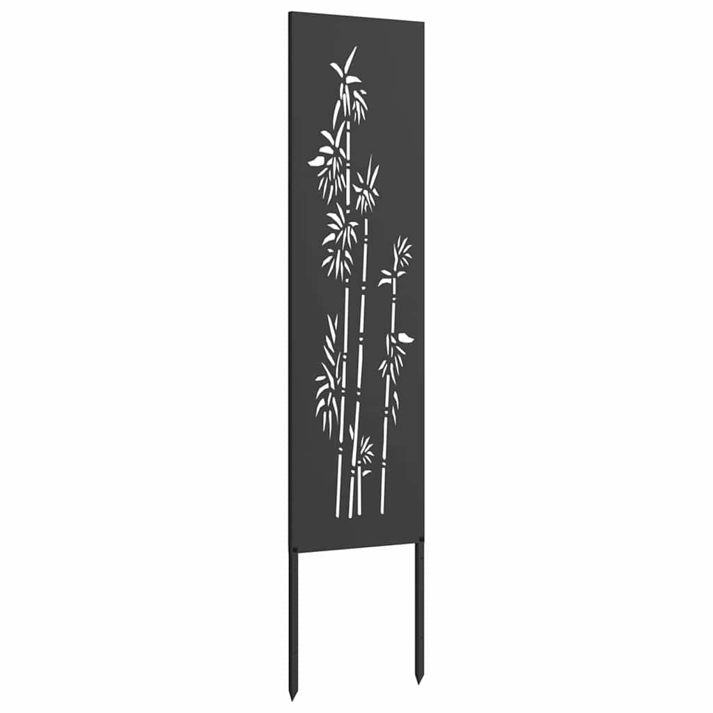 Garden Privacy Screen Black 32 x 140 cm Cold-rolled steel