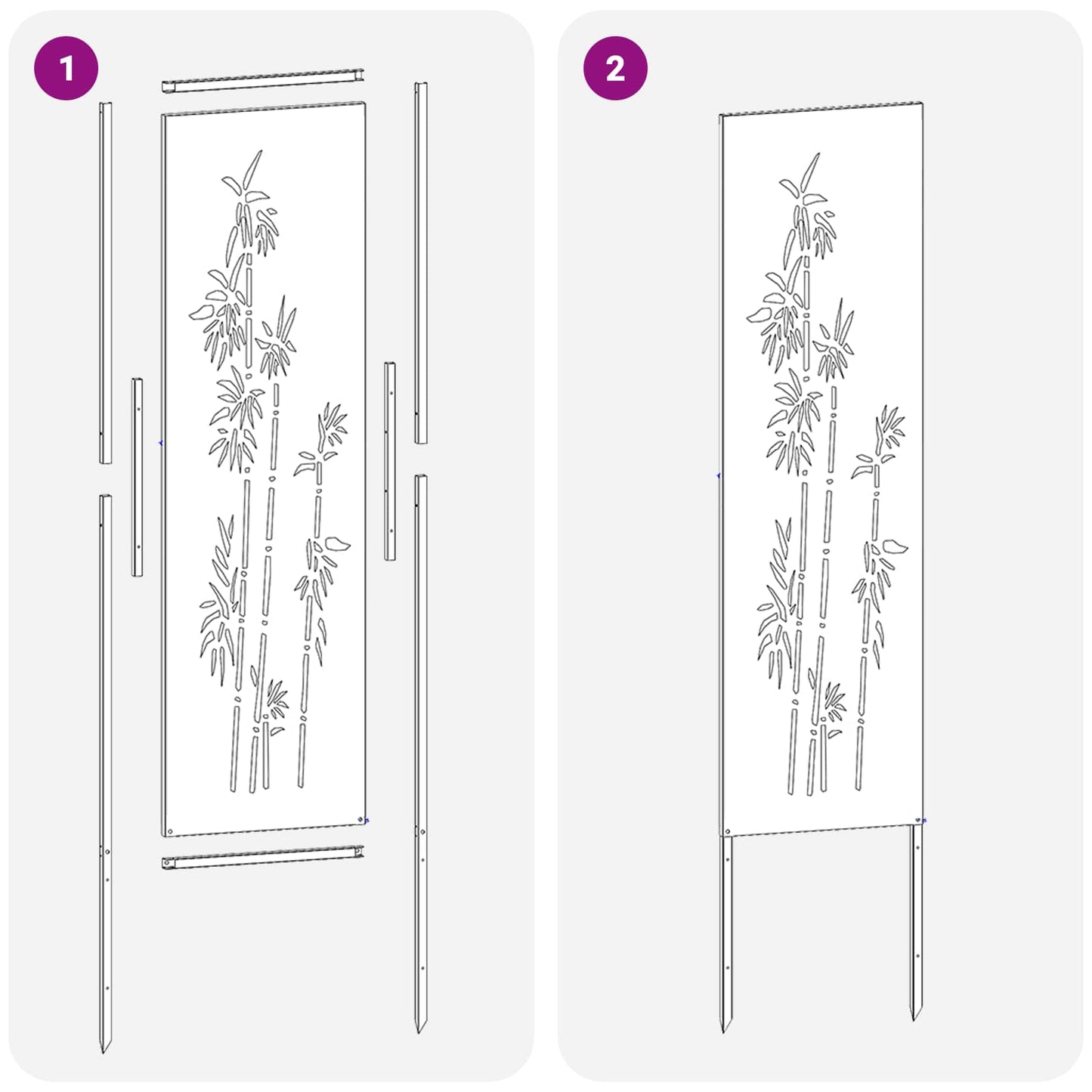 Garden Privacy Screen White 32 x 140 cm Cold-rolled steel