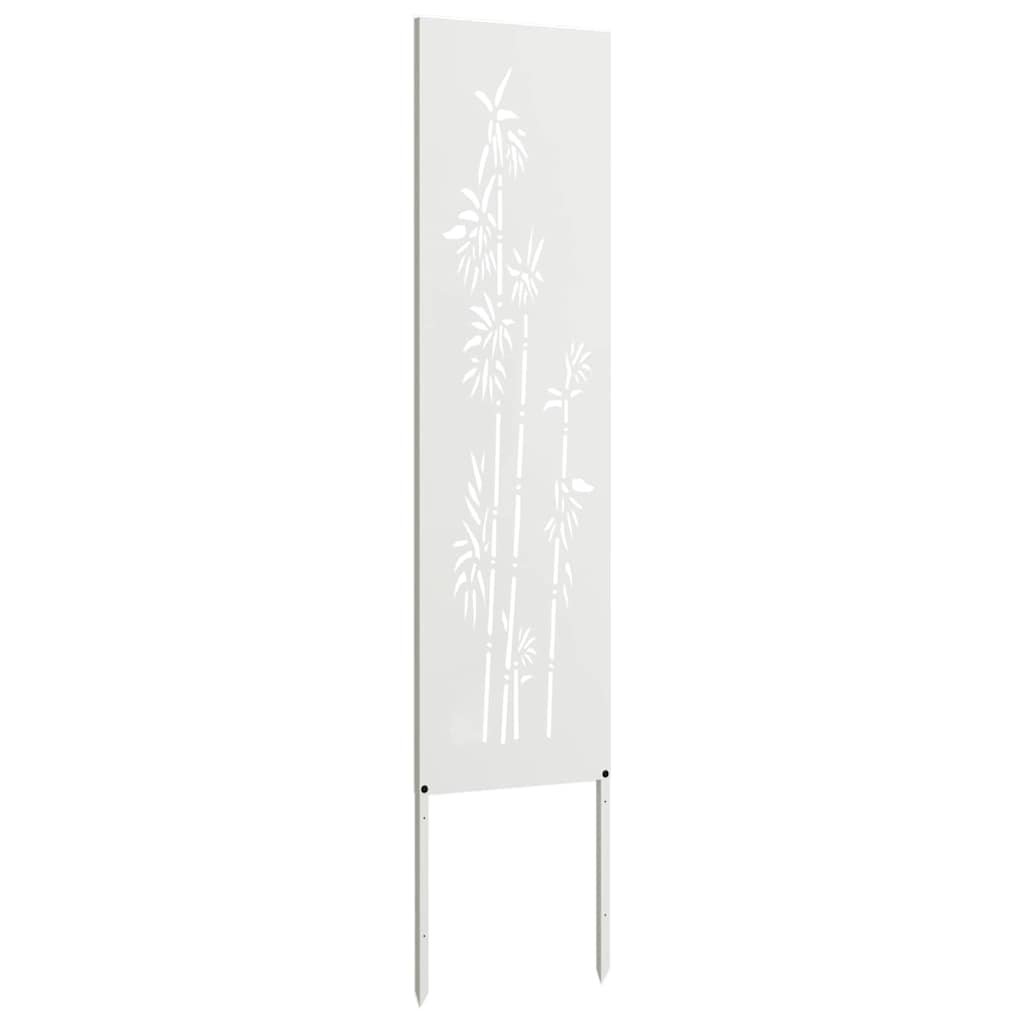 Garden Privacy Screen White 32 x 140 cm Cold-rolled steel