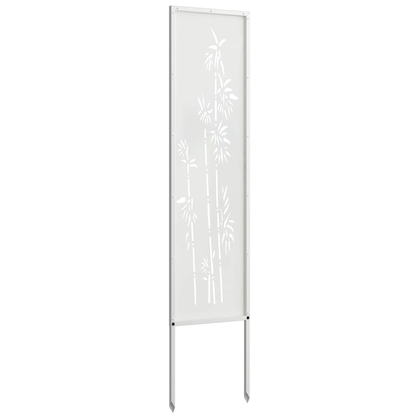 Garden Privacy Screen White 32 x 140 cm Cold-rolled steel