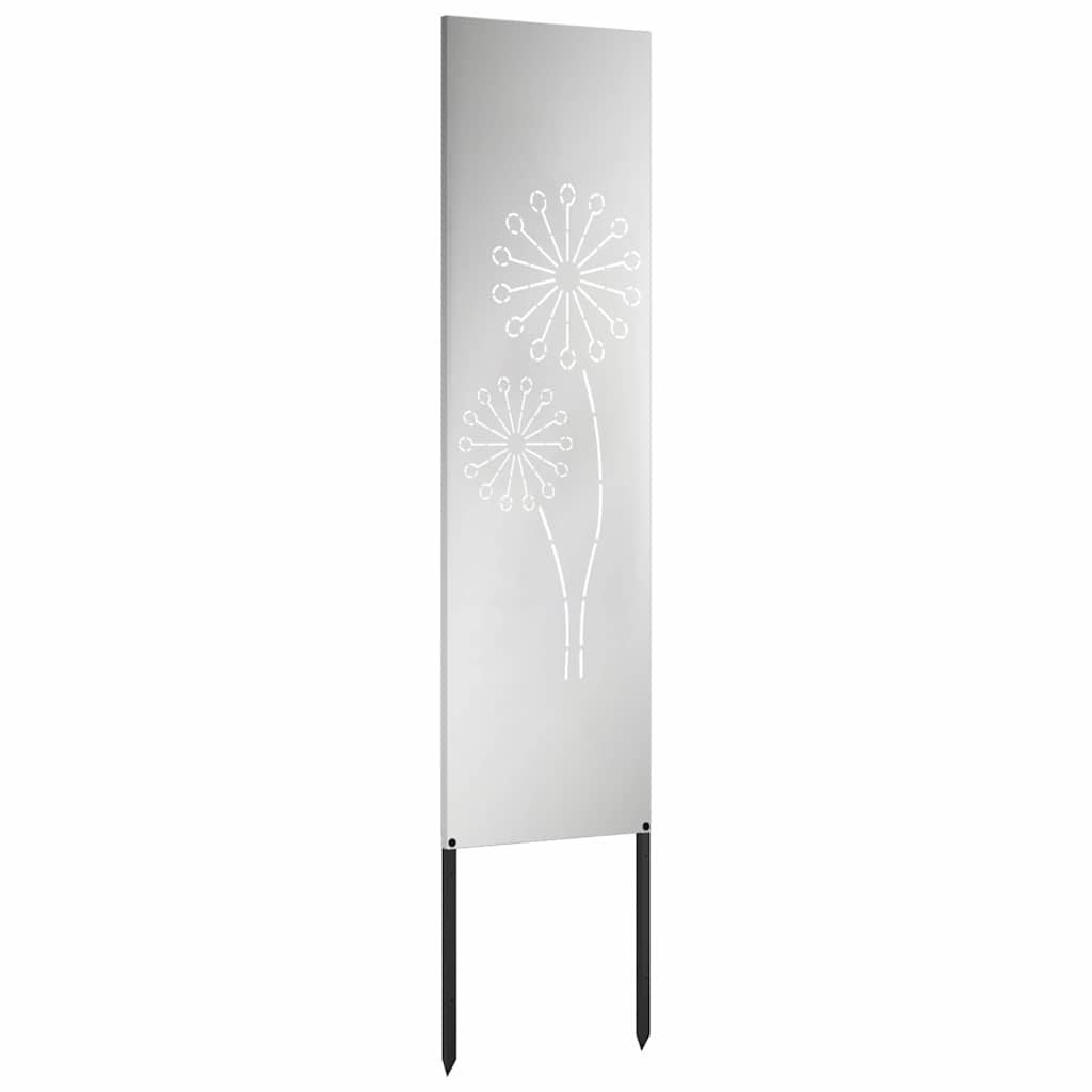 Garden Privacy Screen Silver 32 x 140 cm Galvanised steel