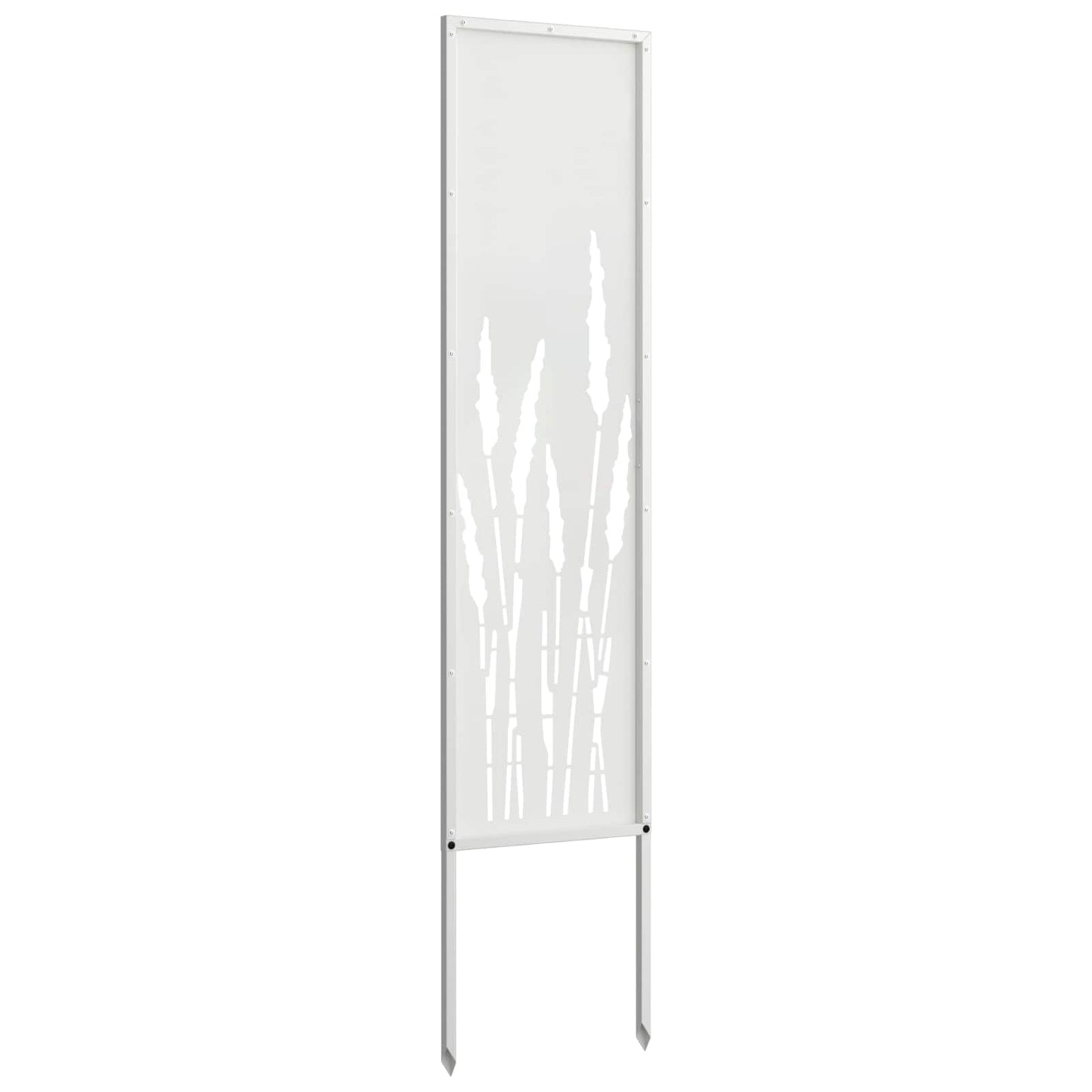 Garden Privacy Screen White 32 x 140 cm Cold-rolled steel