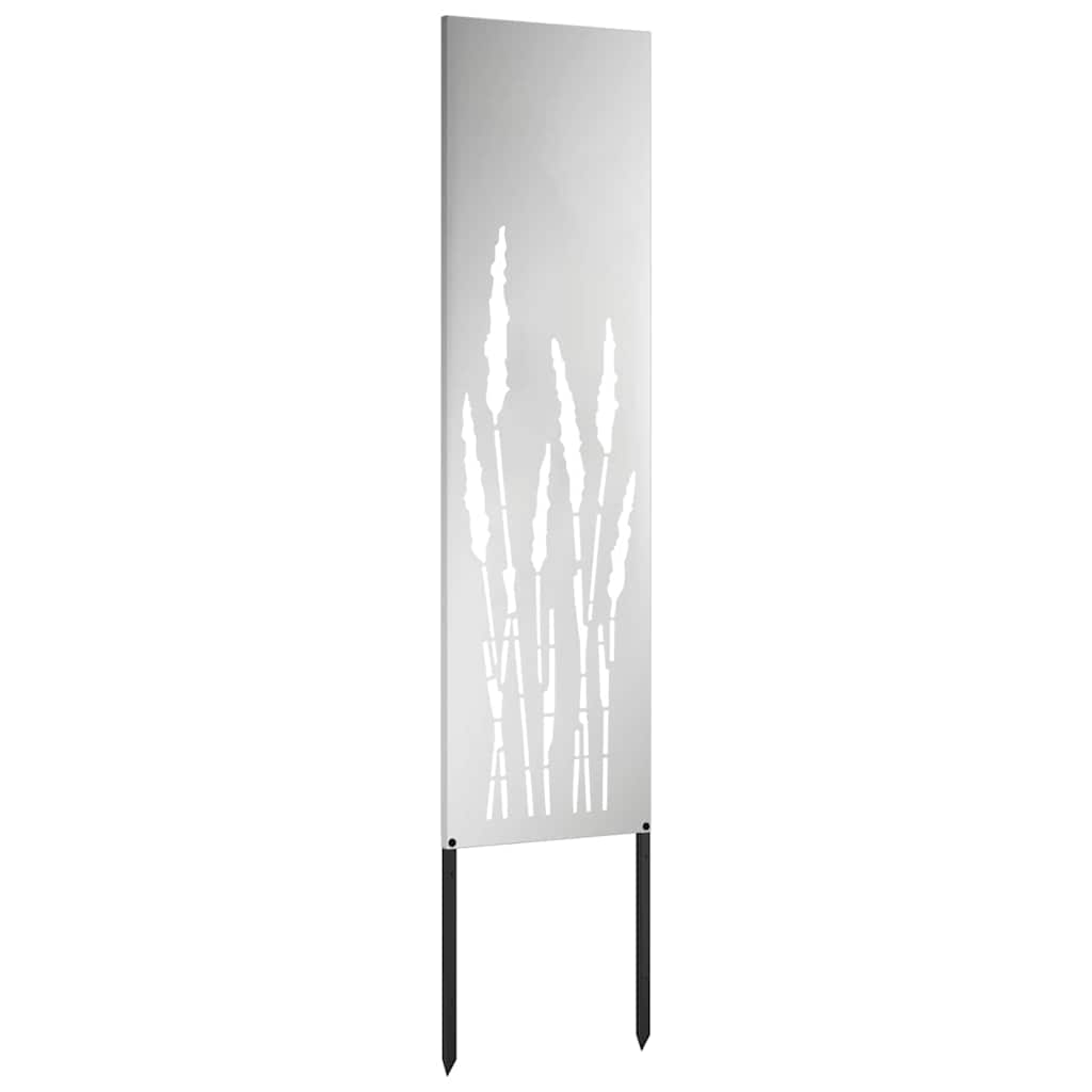 Garden Privacy Screen Silver 32 x 140 cm Galvanised steel