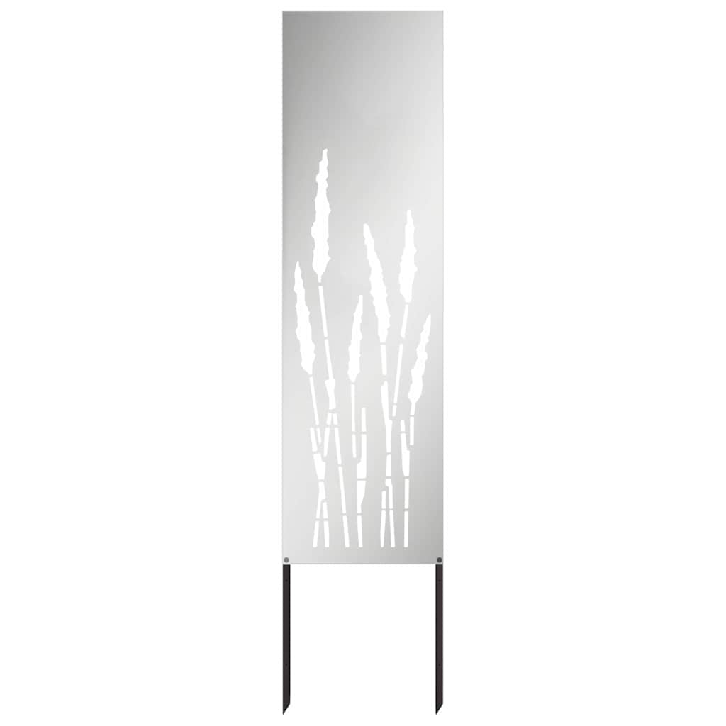 Garden Privacy Screen Silver 32 x 140 cm Galvanised steel