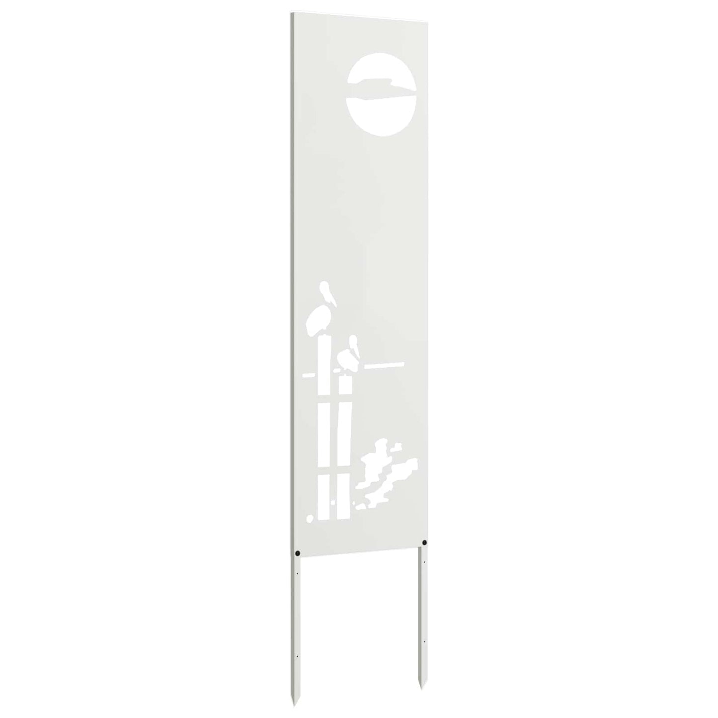 Garden Privacy Screen White 32 x 140 cm Cold-rolled steel