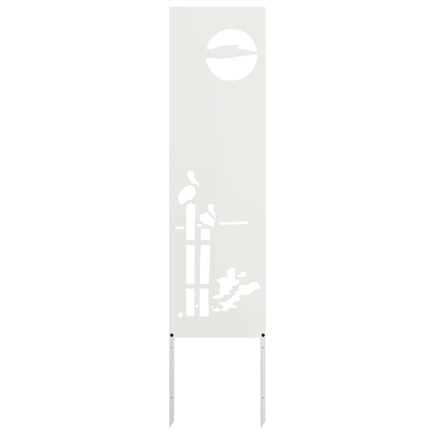 Garden Privacy Screen White 32 x 140 cm Cold-rolled steel