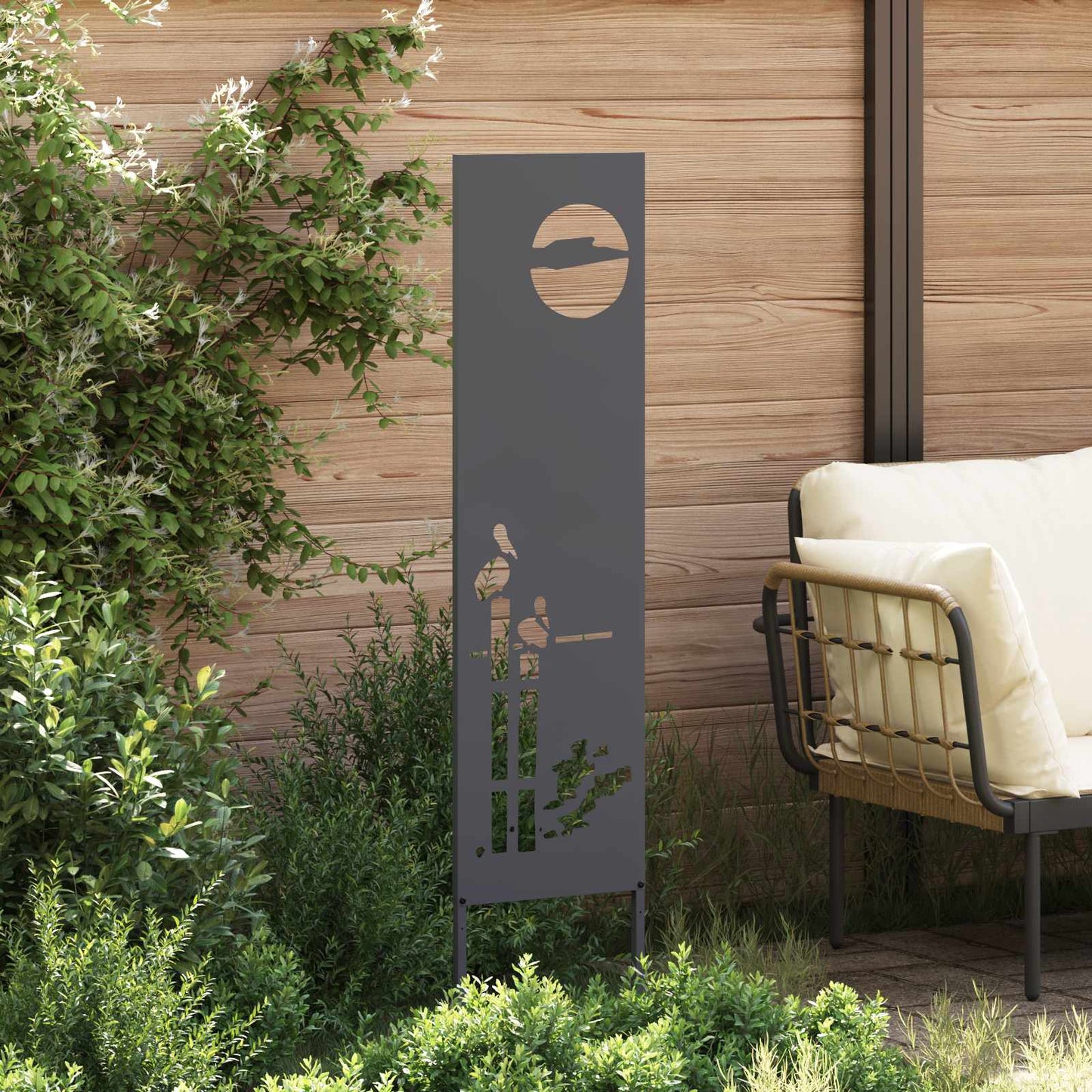 Garden Privacy Screen Anthracite 32 x 140 cm Cold-rolled steel