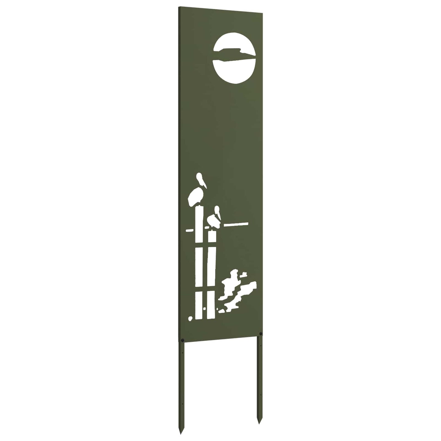 Garden Privacy Screen Olive green 32 x 140 cm Cold-rolled steel