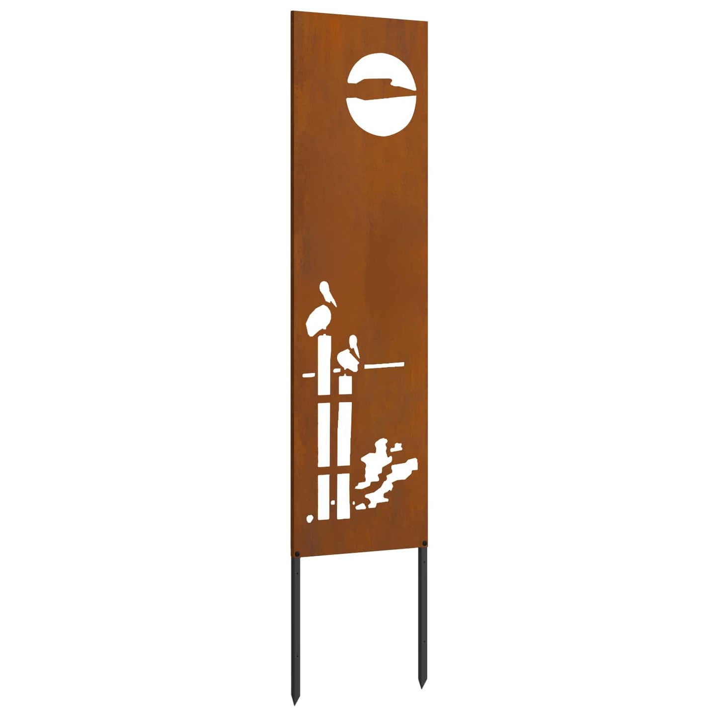 Garden Privacy Screen Rusty 32 x 140 cm Weathering Steel