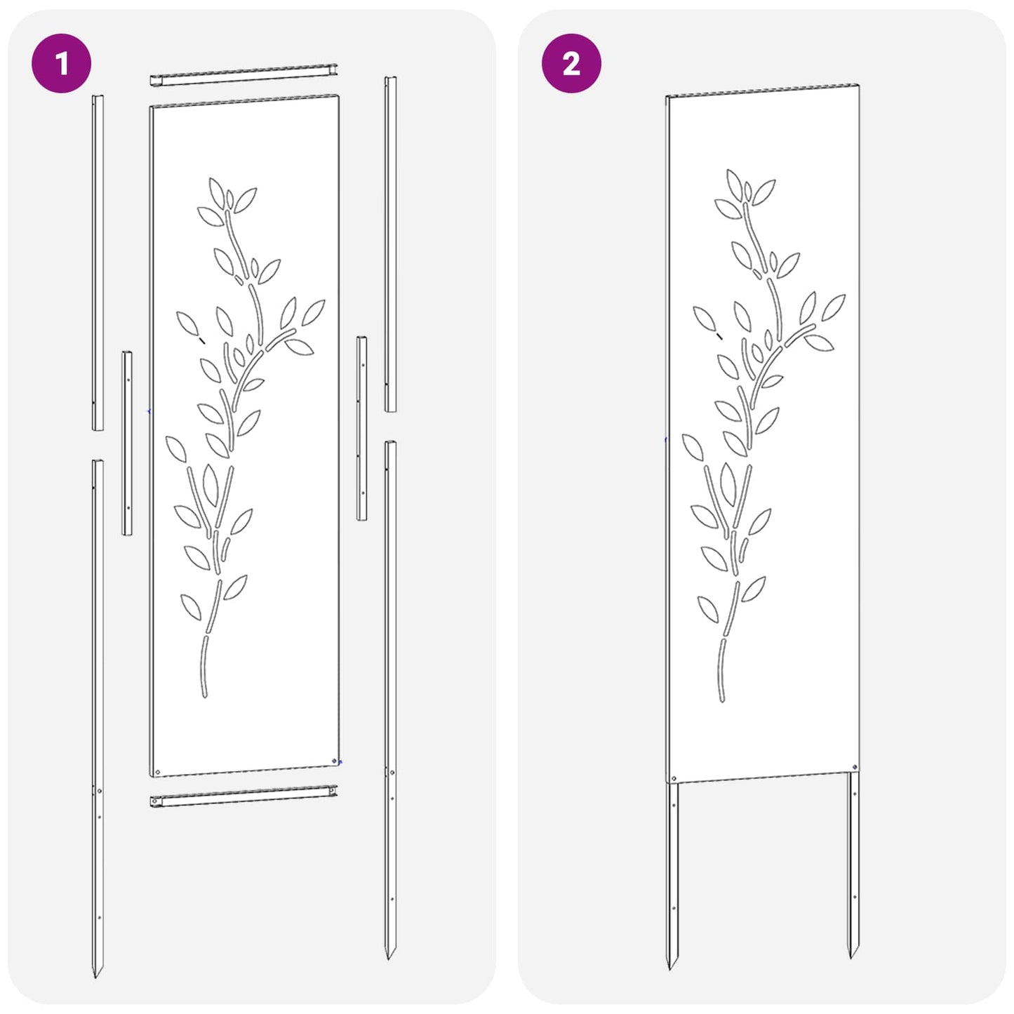 Garden Privacy Screen Anthracite 32 x 140 cm Cold-rolled steel