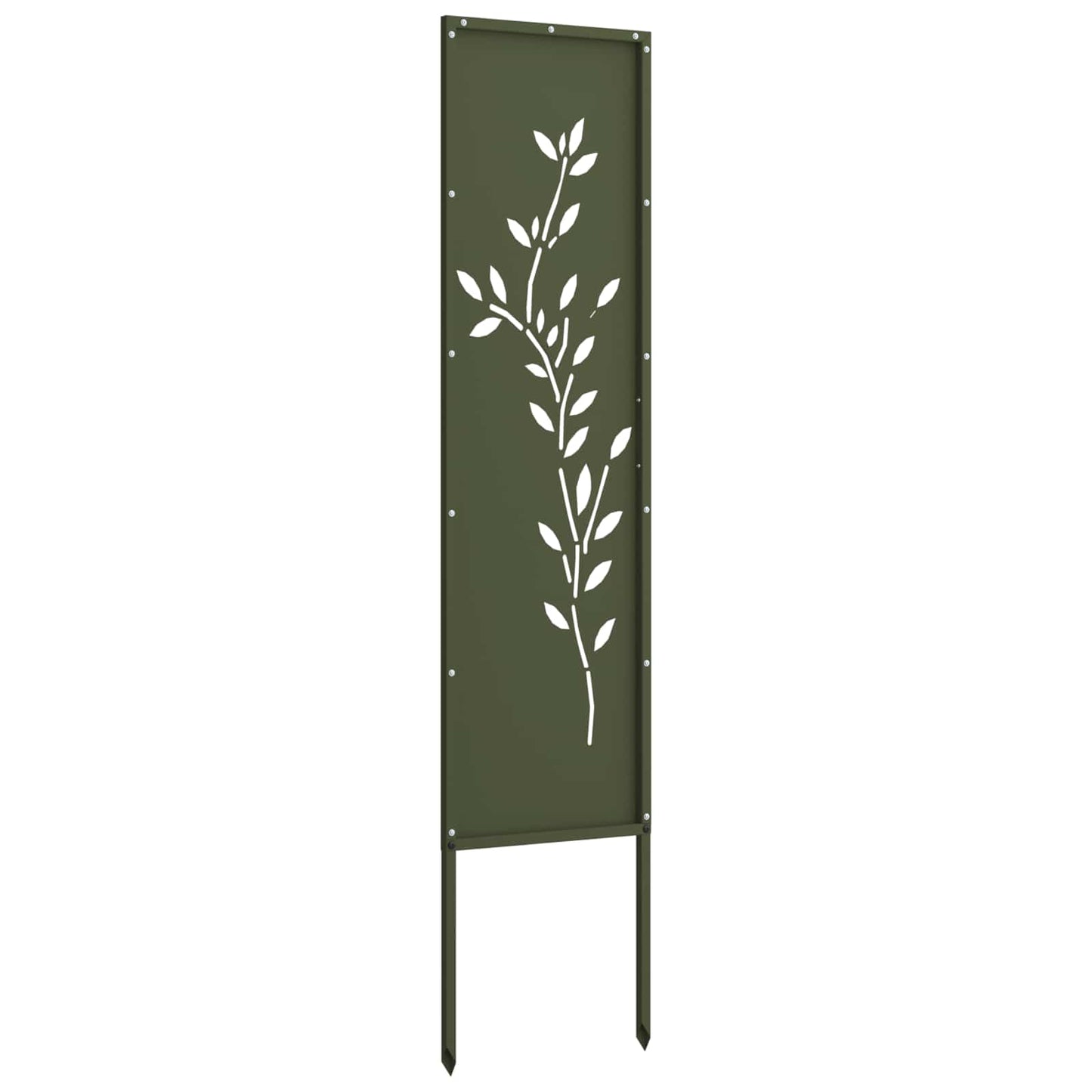 Garden Privacy Screen Olive green 32 x 140 cm Cold-rolled steel
