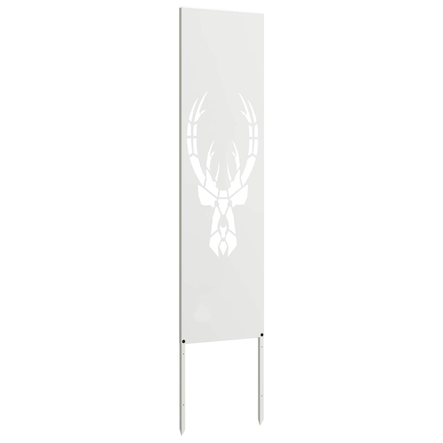 Garden Privacy Screen White 32 x 140 cm Cold-rolled steel