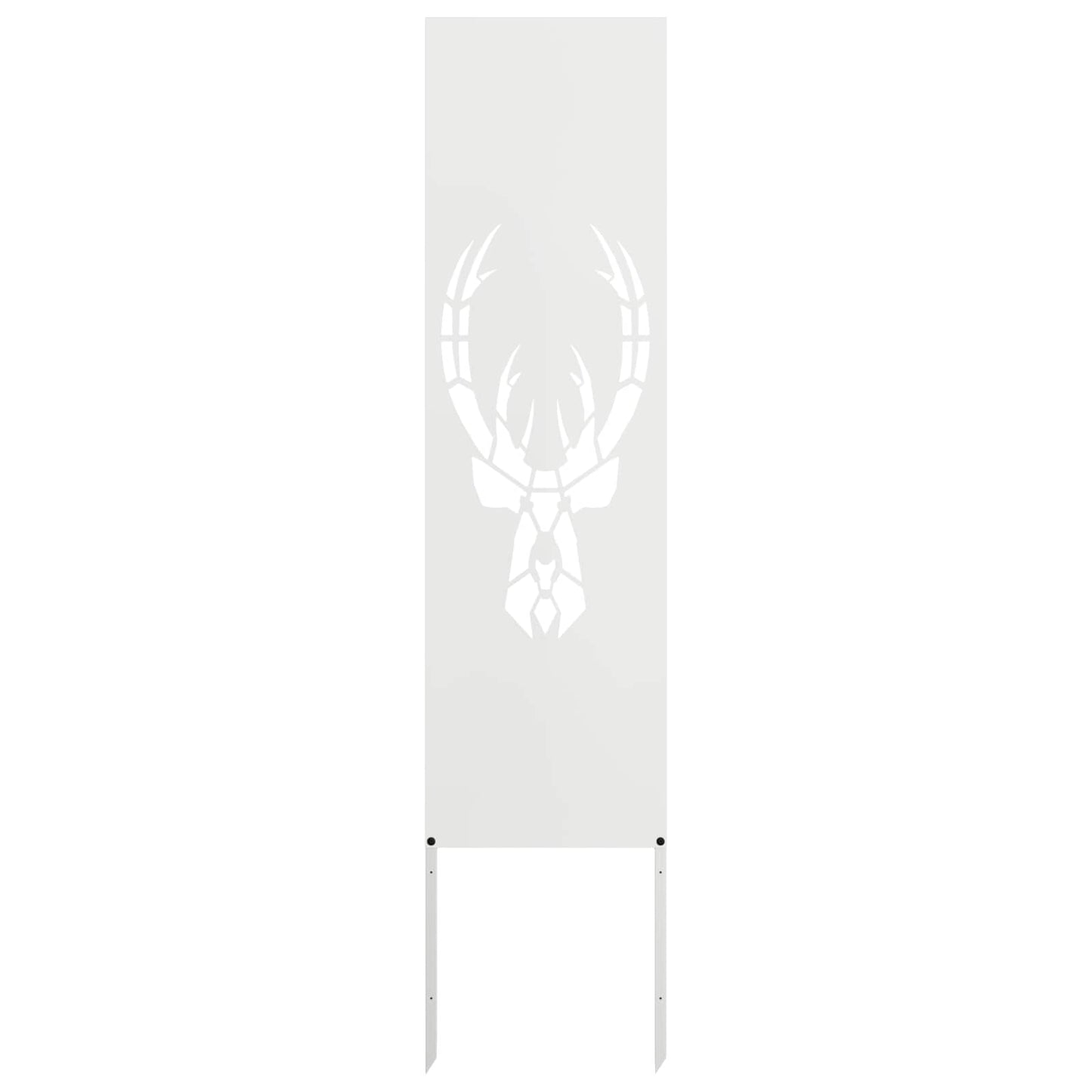 Garden Privacy Screen White 32 x 140 cm Cold-rolled steel