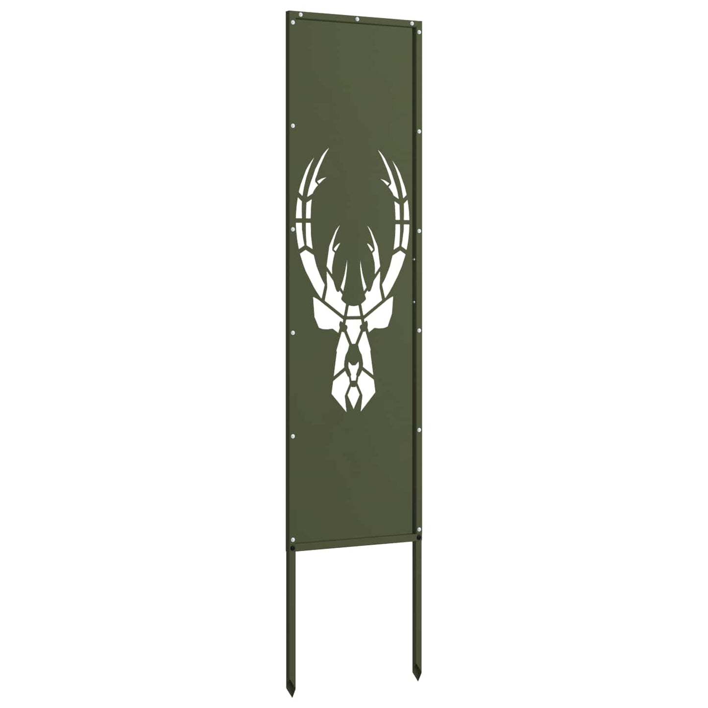 Garden Privacy Screen Olive green 32 x 140 cm Cold-rolled steel