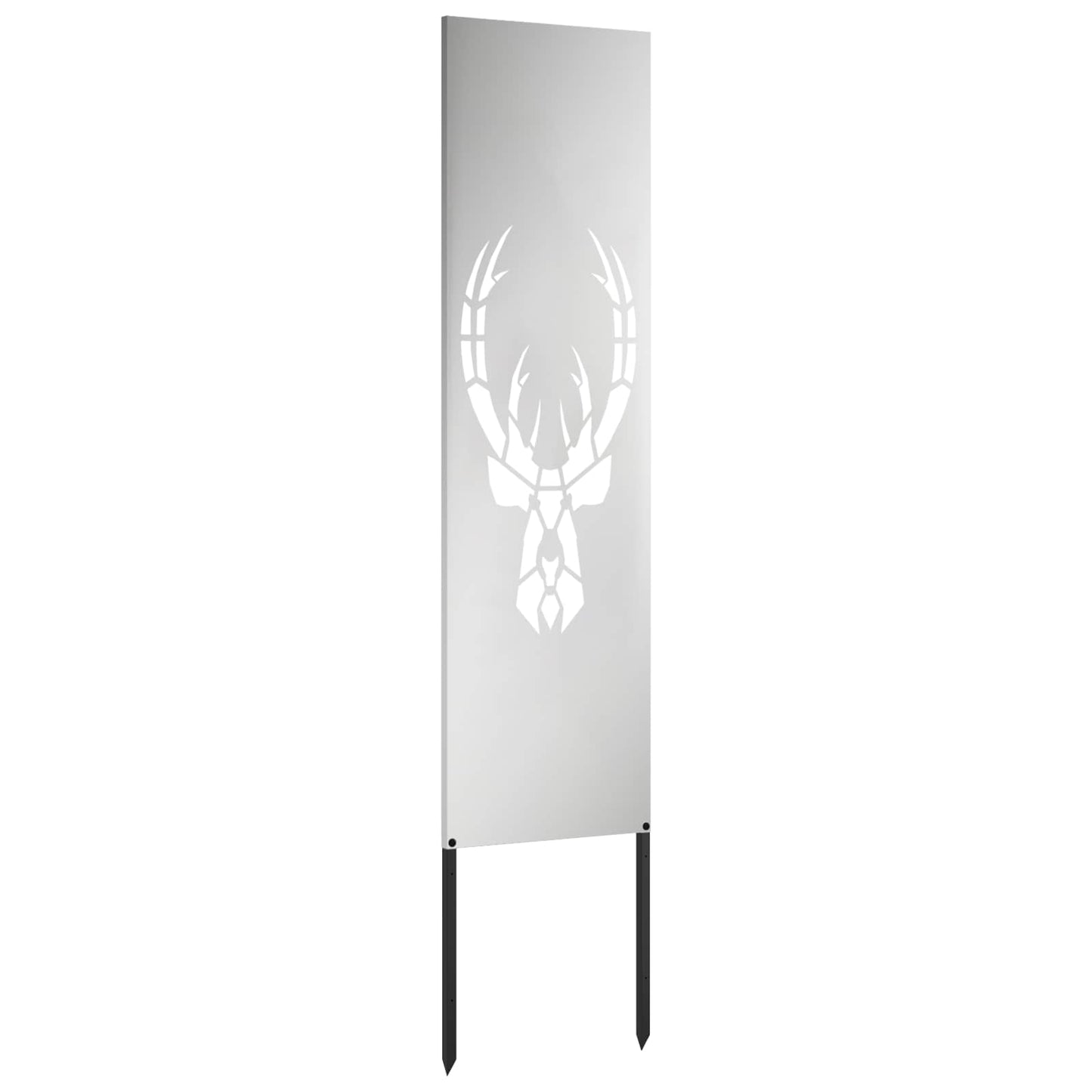 Garden Privacy Screen Silver 32 x 140 cm Galvanised steel