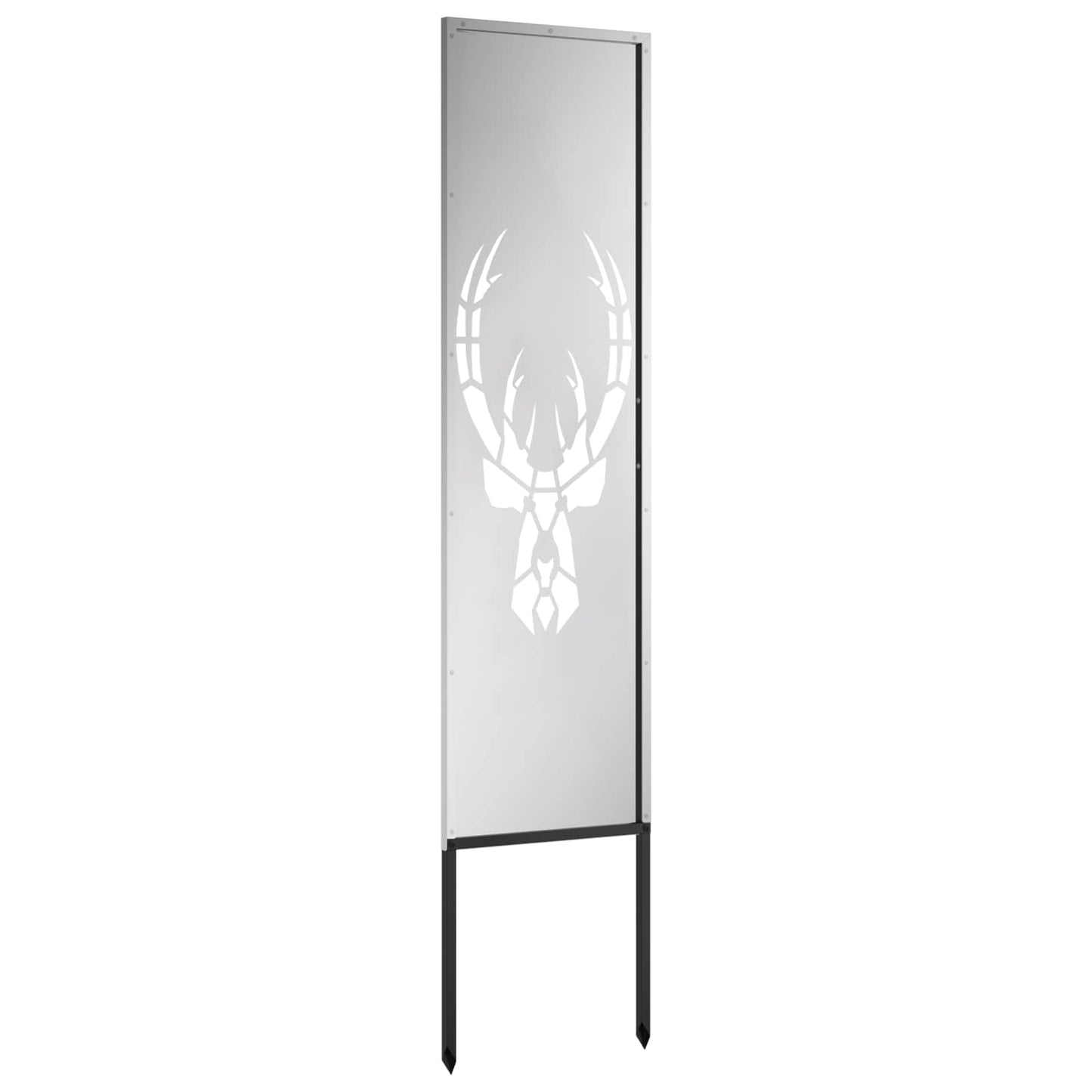 Garden Privacy Screen Silver 32 x 140 cm Galvanised steel