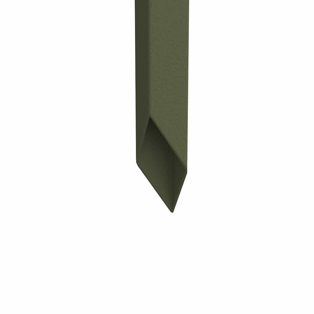 Garden Privacy Screen Olive green 32 x 140 cm Cold-rolled steel