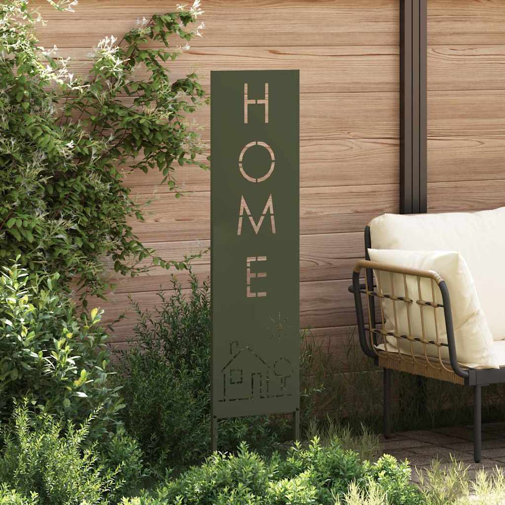 Garden Privacy Screen Olive green 32 x 140 cm Cold-rolled steel