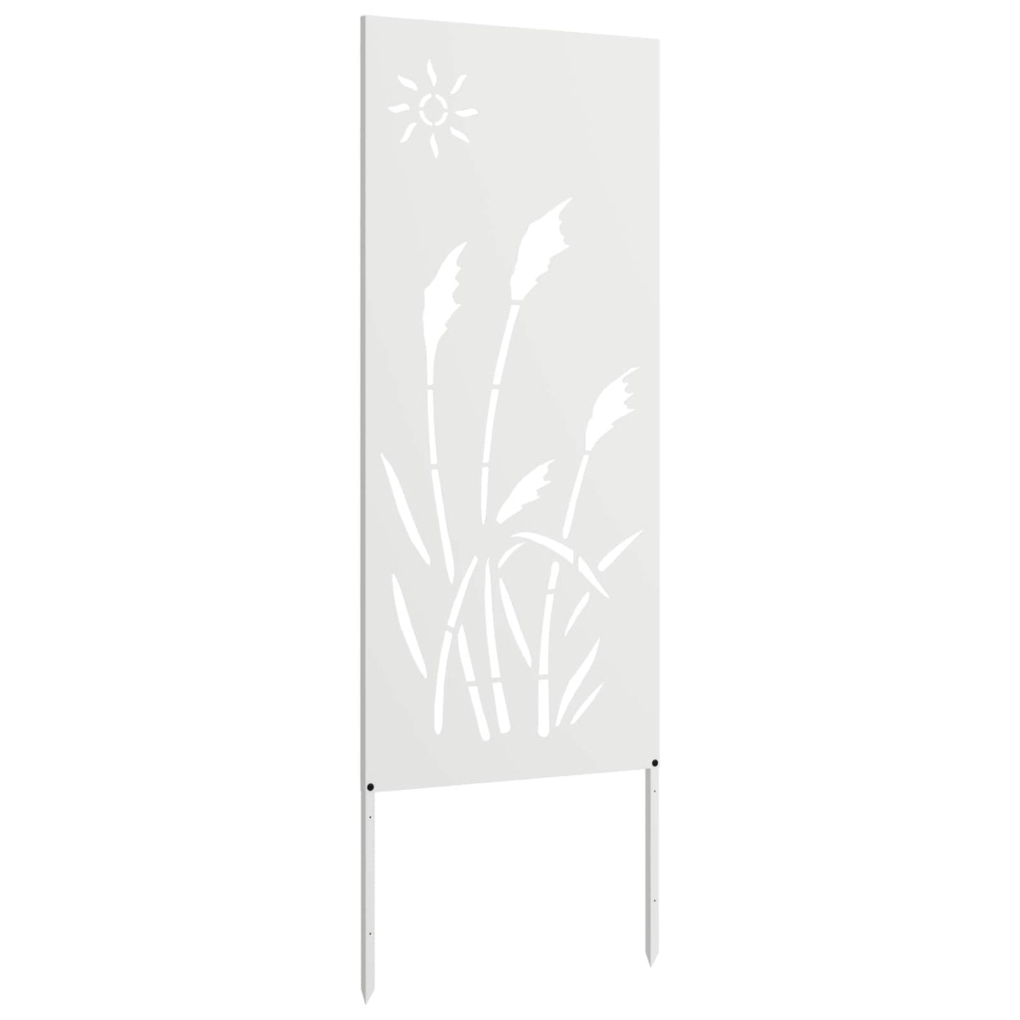 Garden Privacy Screen White 50 x 140 cm Cold-rolled steel