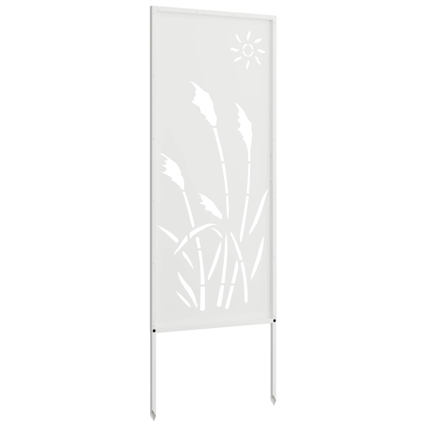 Garden Privacy Screen White 50 x 140 cm Cold-rolled steel