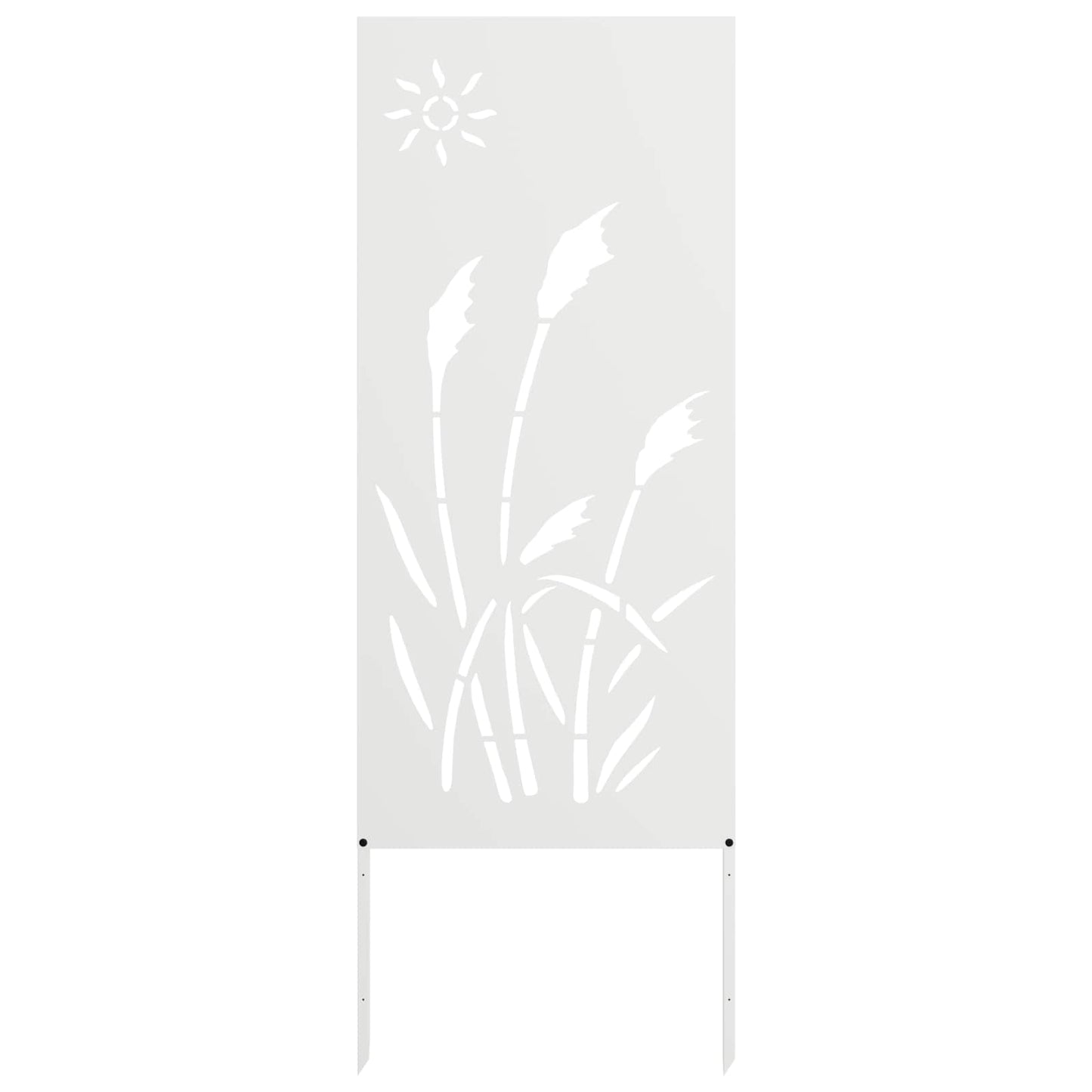 Garden Privacy Screen White 50 x 140 cm Cold-rolled steel