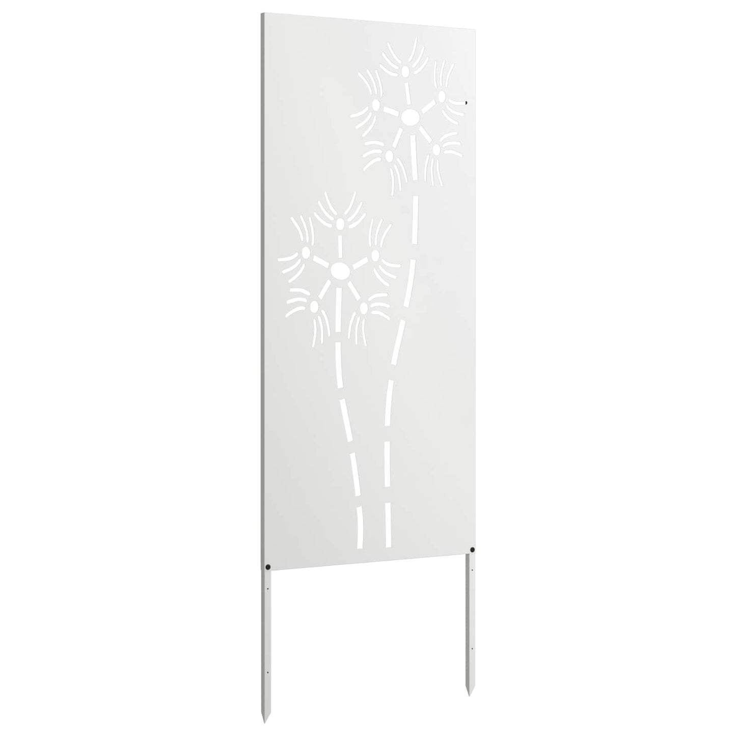 Garden Privacy Screen White 50 x 140 cm Cold-rolled steel