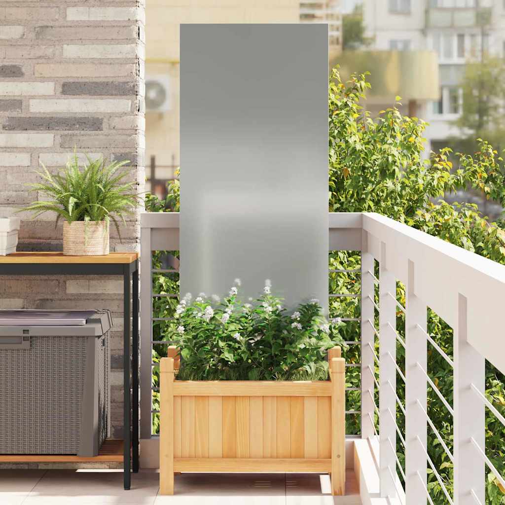 Garden Privacy Screen Silver 50 x 140 cm Galvanised steel