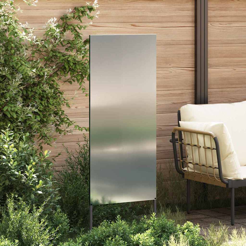 Garden Privacy Screen Silver 50 x 140 cm Galvanised steel