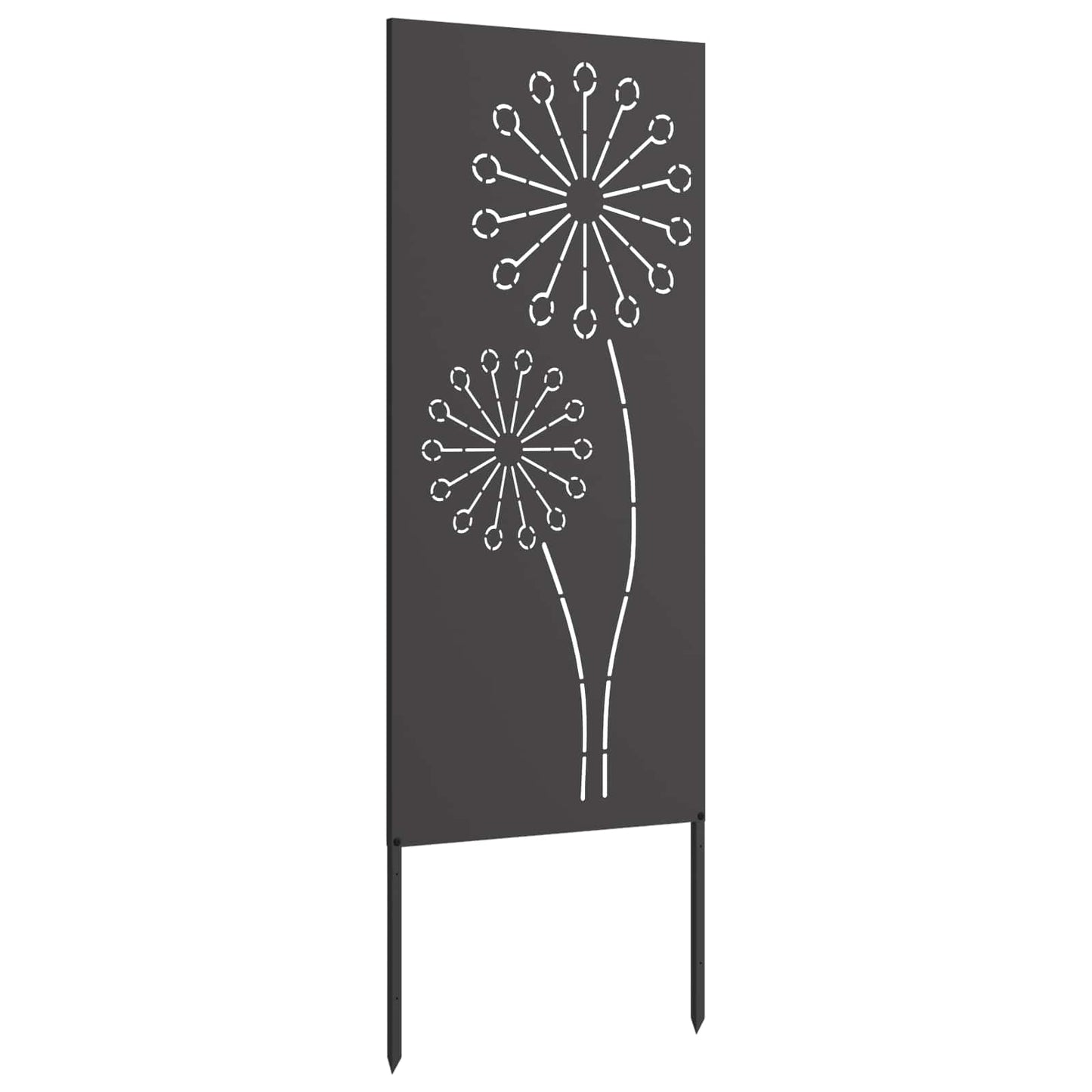 Garden Privacy Screen Black 50 x 140 cm Cold-rolled steel