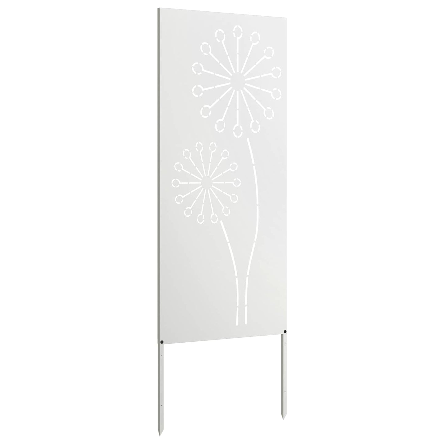 Garden Privacy Screen White 50 x 140 cm Cold-rolled steel