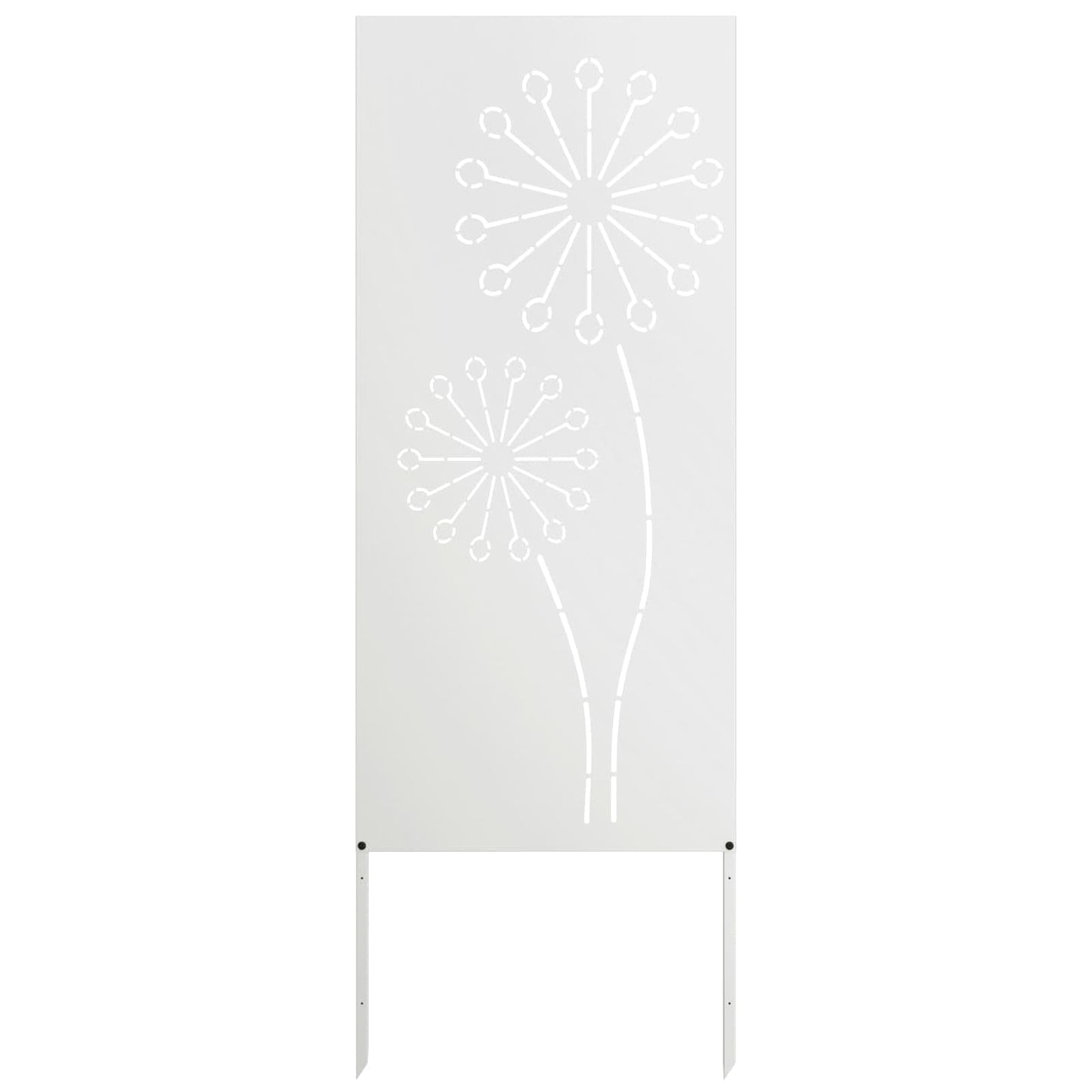 Garden Privacy Screen White 50 x 140 cm Cold-rolled steel