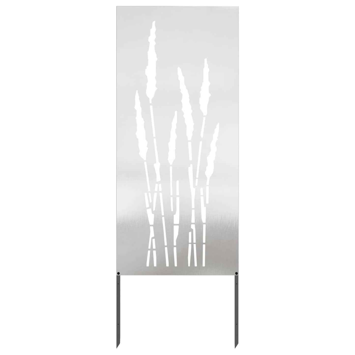 Garden Privacy Screen Floral Silver 50 x 140 cm Stainless steel