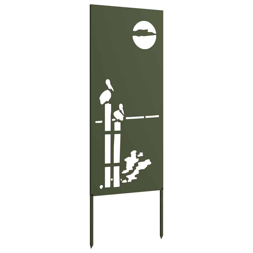 Garden Privacy Screen Olive green 50 x 140 cm Cold-rolled steel