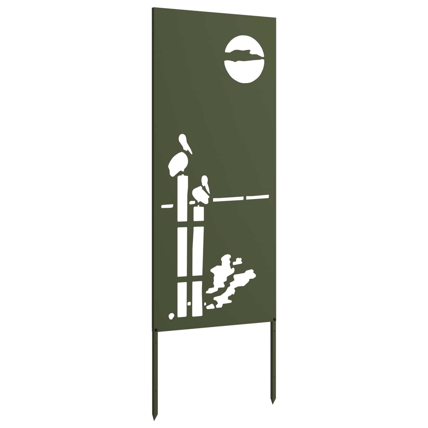 Garden Privacy Screen Olive green 50 x 140 cm Cold-rolled steel