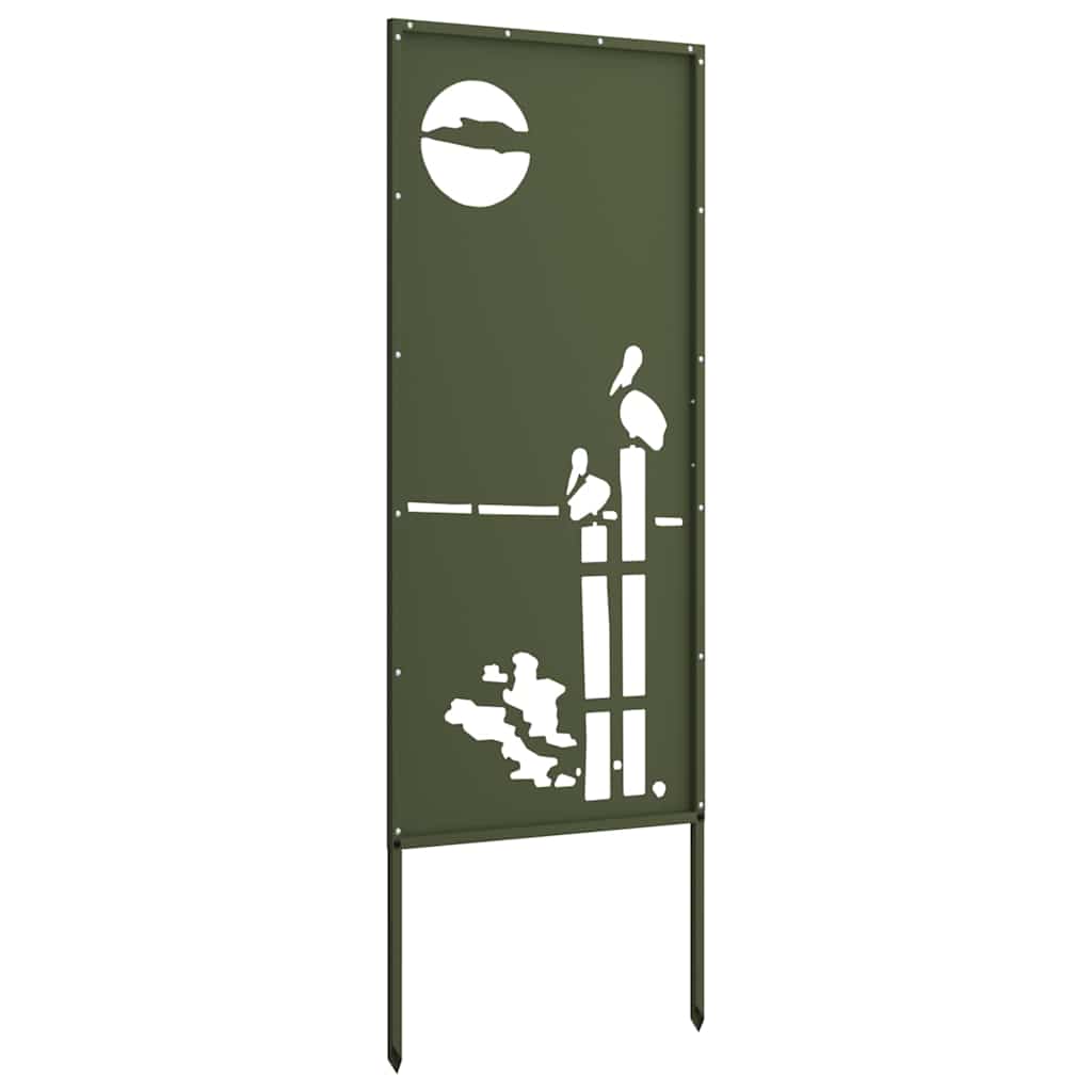 Garden Privacy Screen Olive green 50 x 140 cm Cold-rolled steel