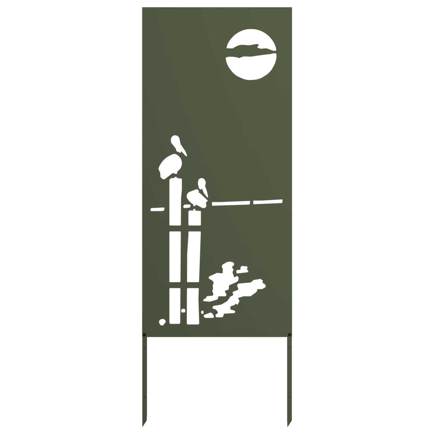 Garden Privacy Screen Olive green 50 x 140 cm Cold-rolled steel