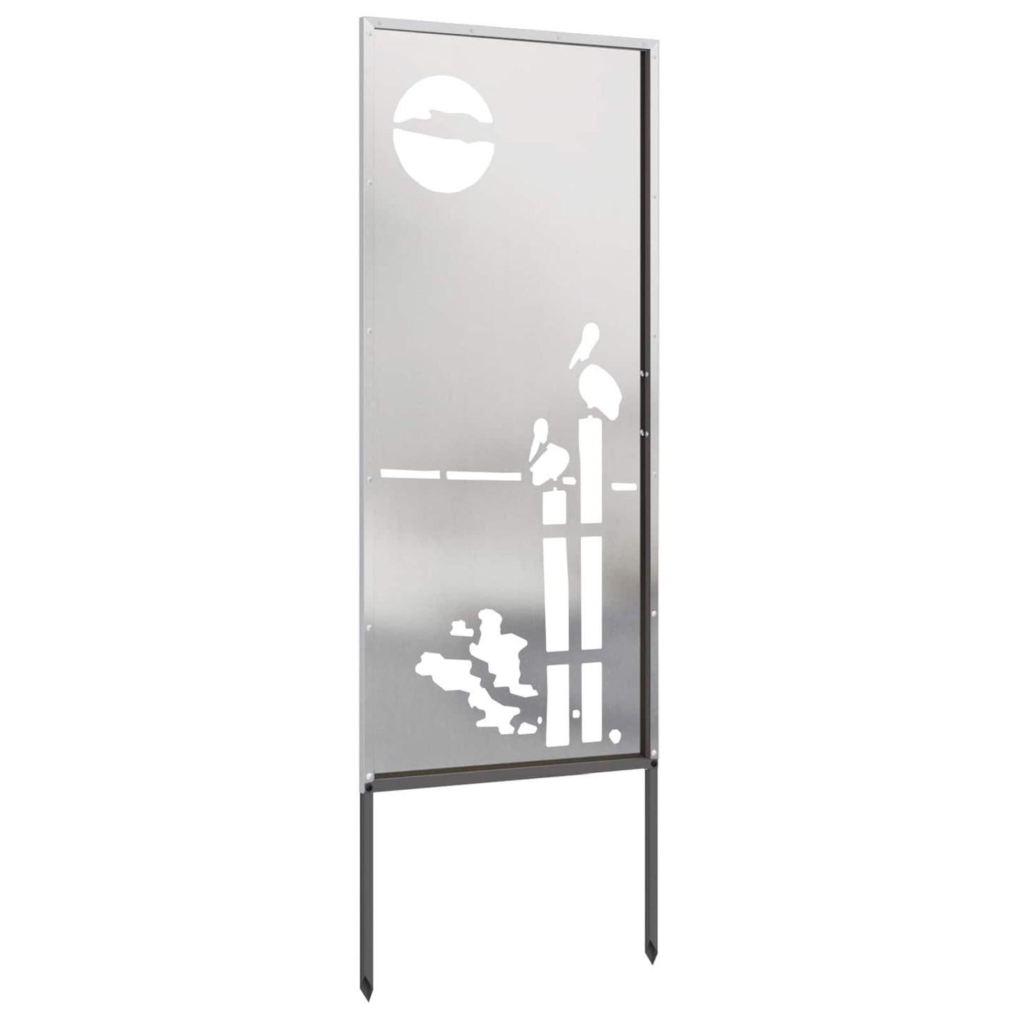 Garden Privacy Screen Silver 50 x 140 cm Stainless steel