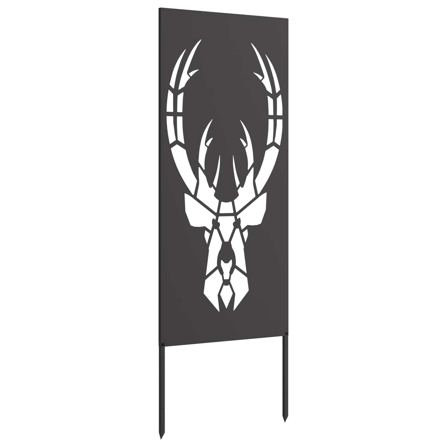 Garden Privacy Screen Black 50 x 140 cm Cold-rolled steel