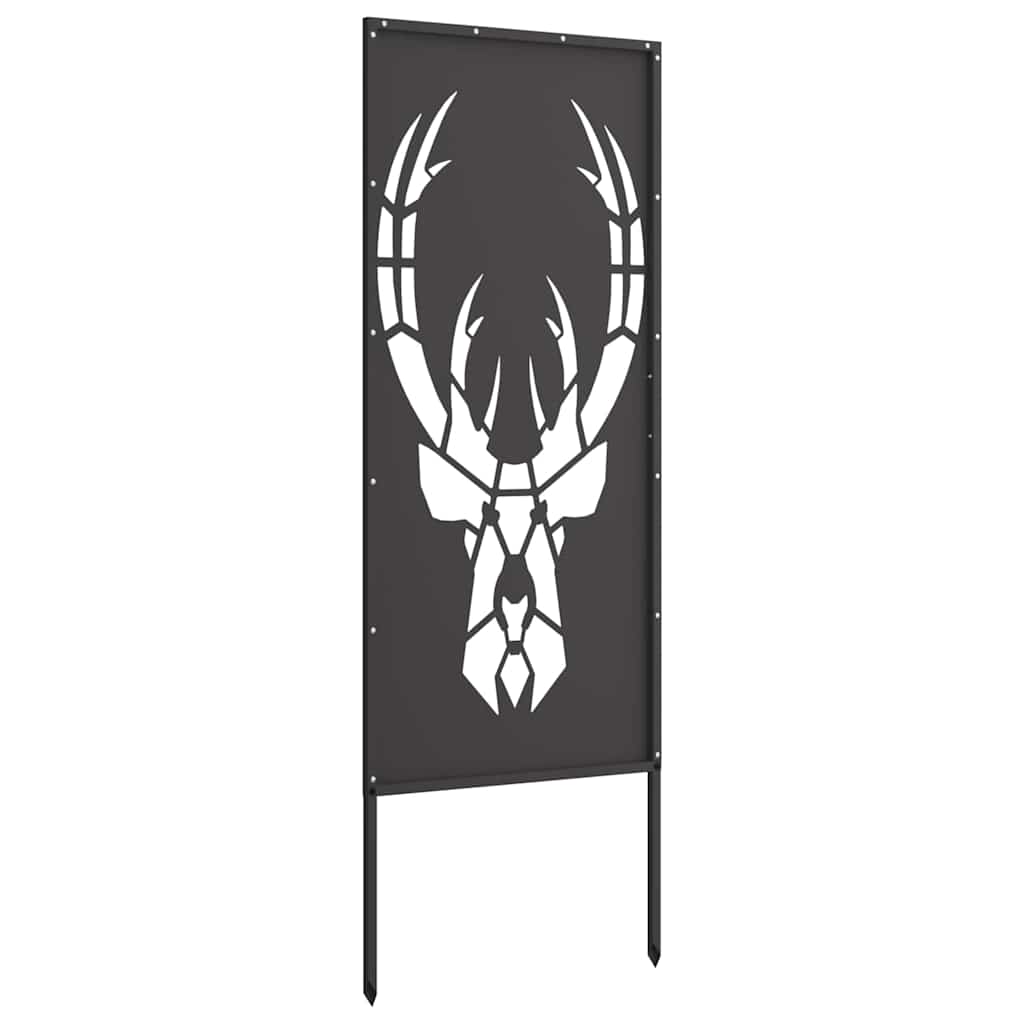 Garden Privacy Screen Black 50 x 140 cm Cold-rolled steel