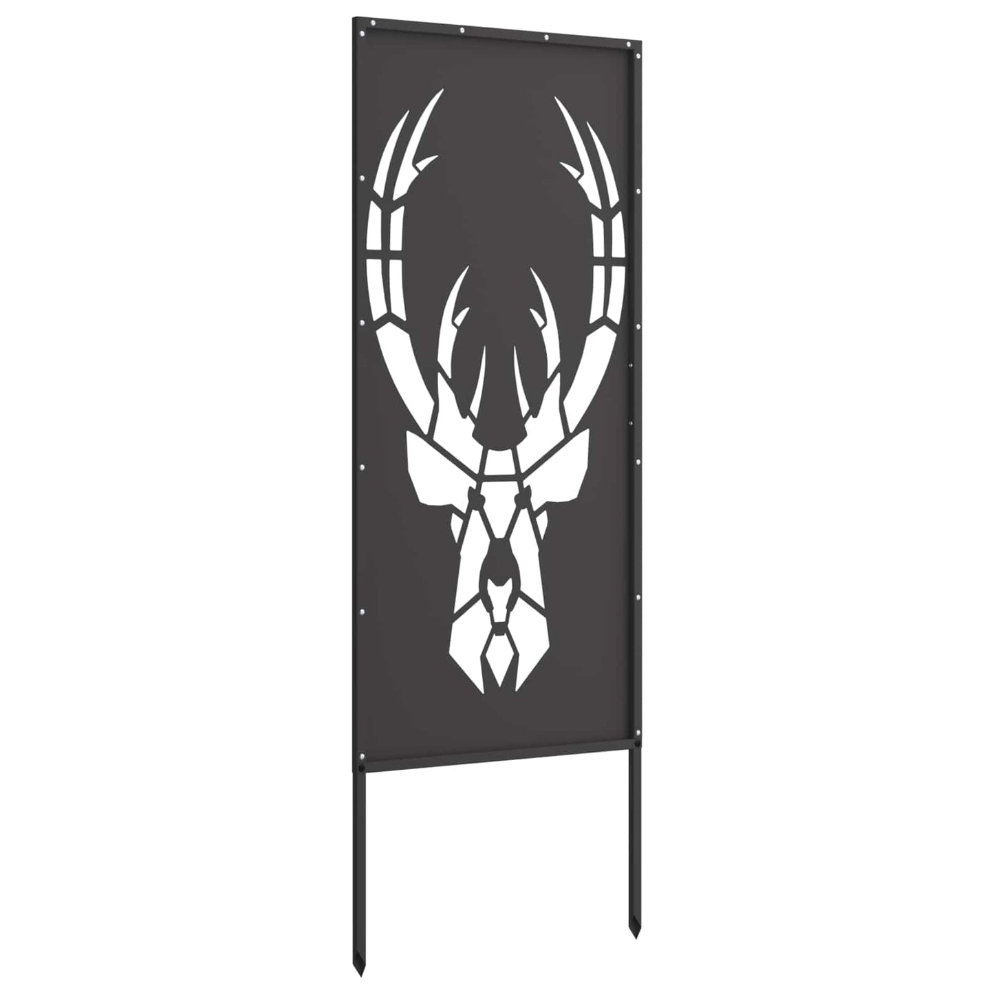 Garden Privacy Screen Black 50 x 140 cm Cold-rolled steel