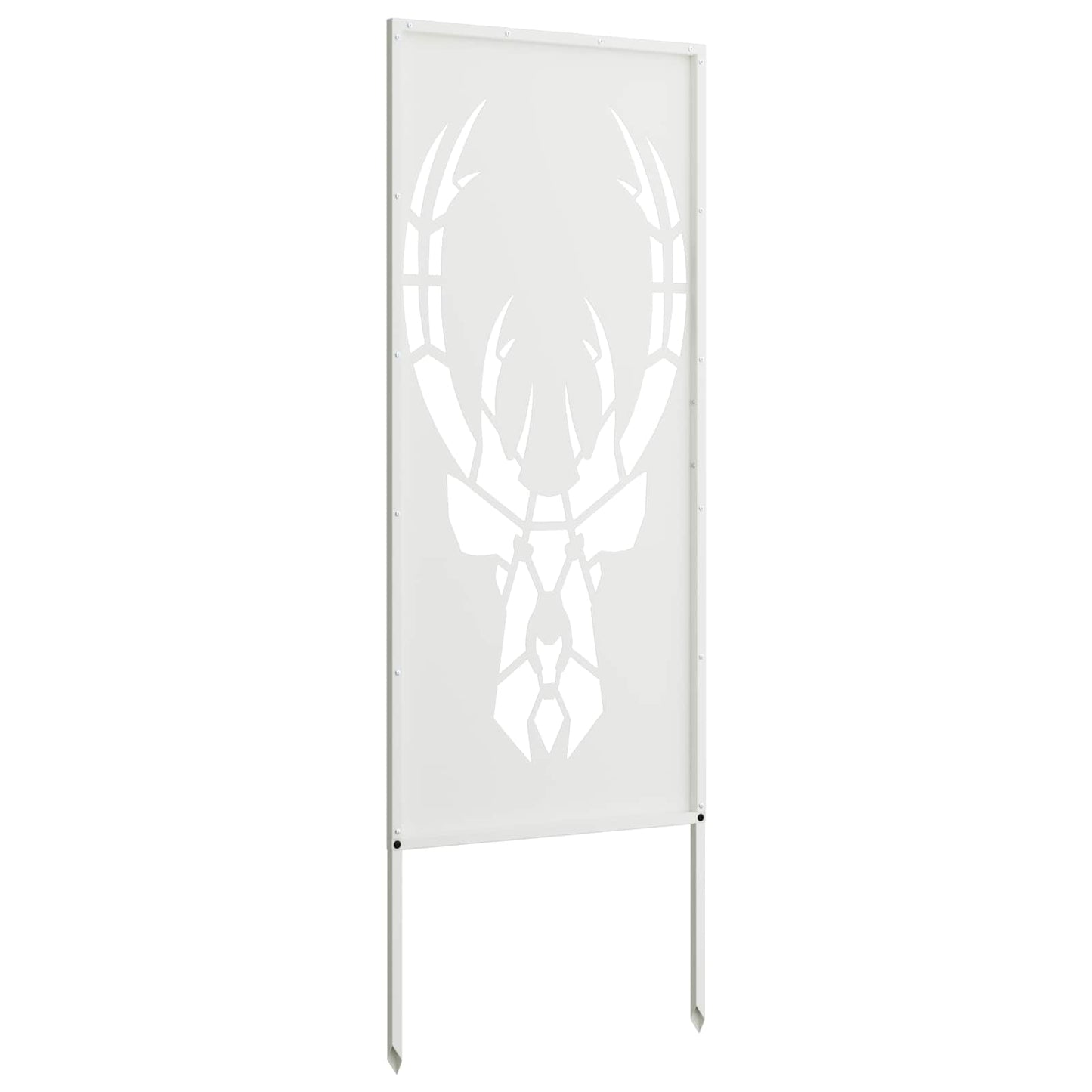 Garden Privacy Screen White 50 x 140 cm Cold-rolled steel