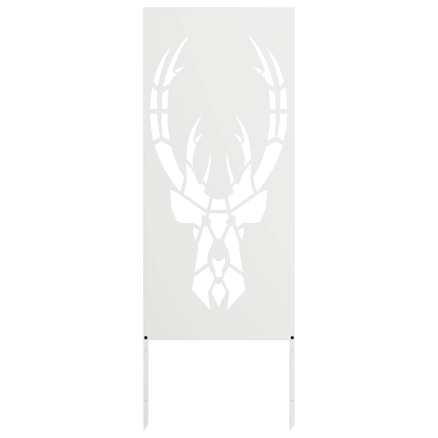 Garden Privacy Screen White 50 x 140 cm Cold-rolled steel