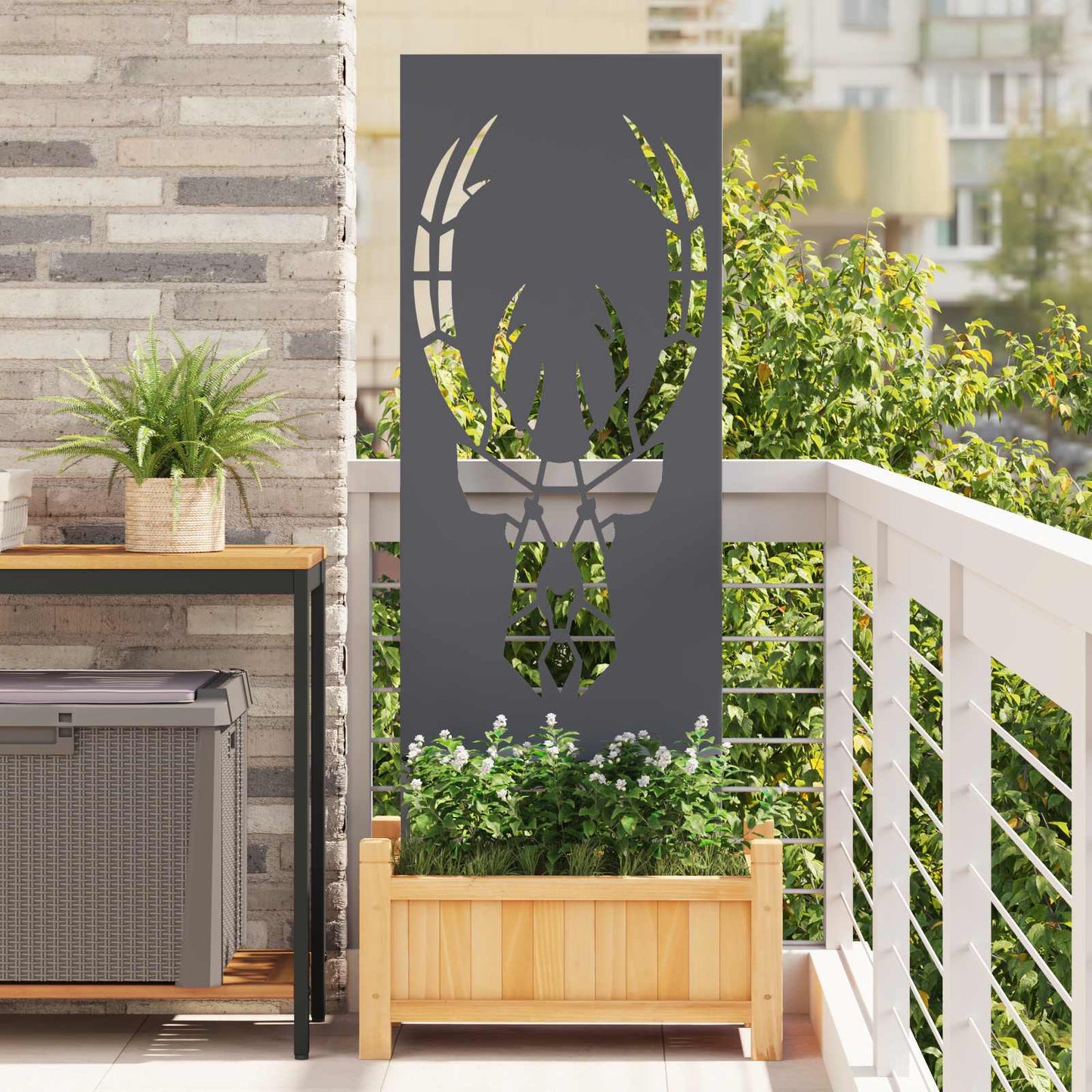 Garden Privacy Screen Anthracite 50 x 140 cm Cold-rolled steel
