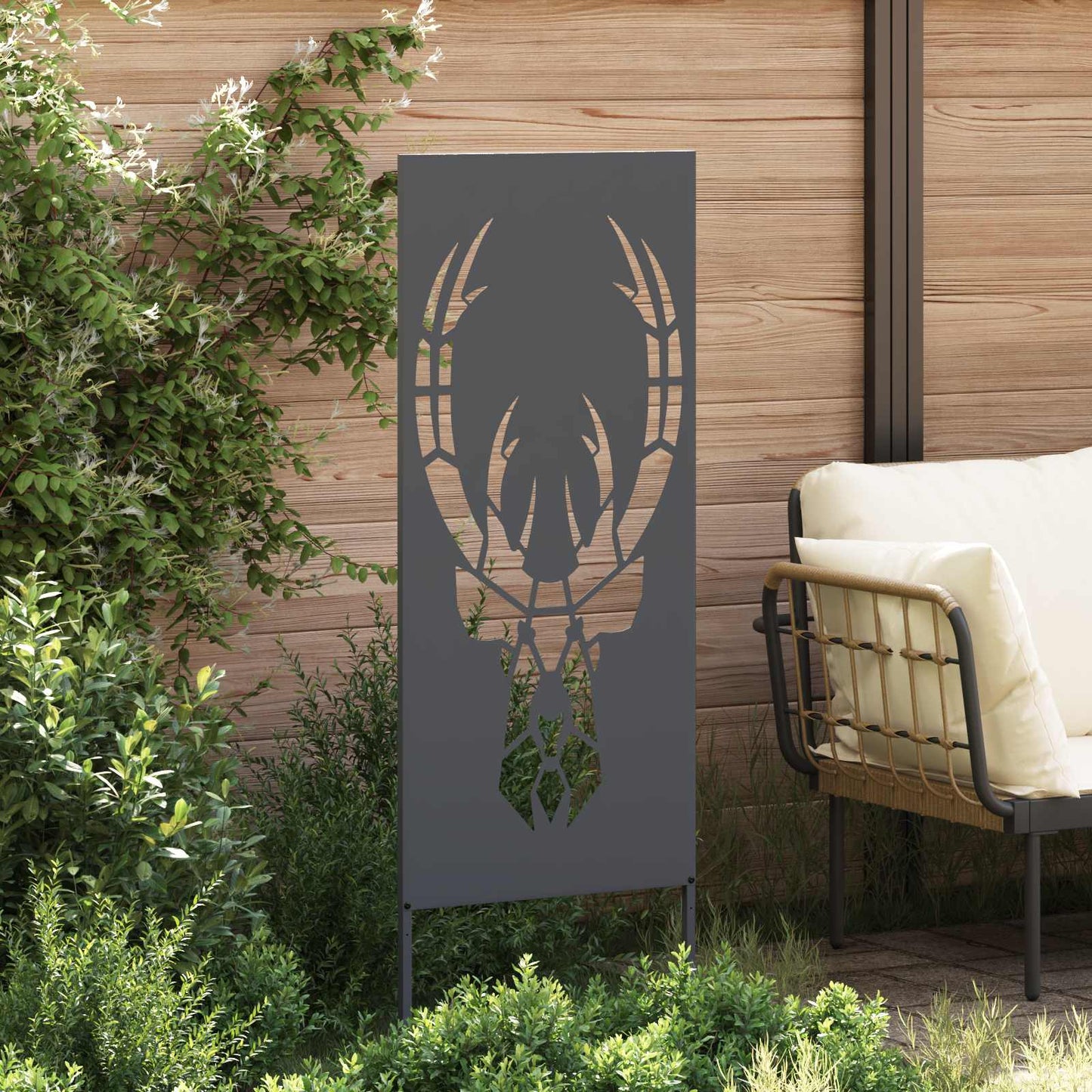 Garden Privacy Screen Anthracite 50 x 140 cm Cold-rolled steel